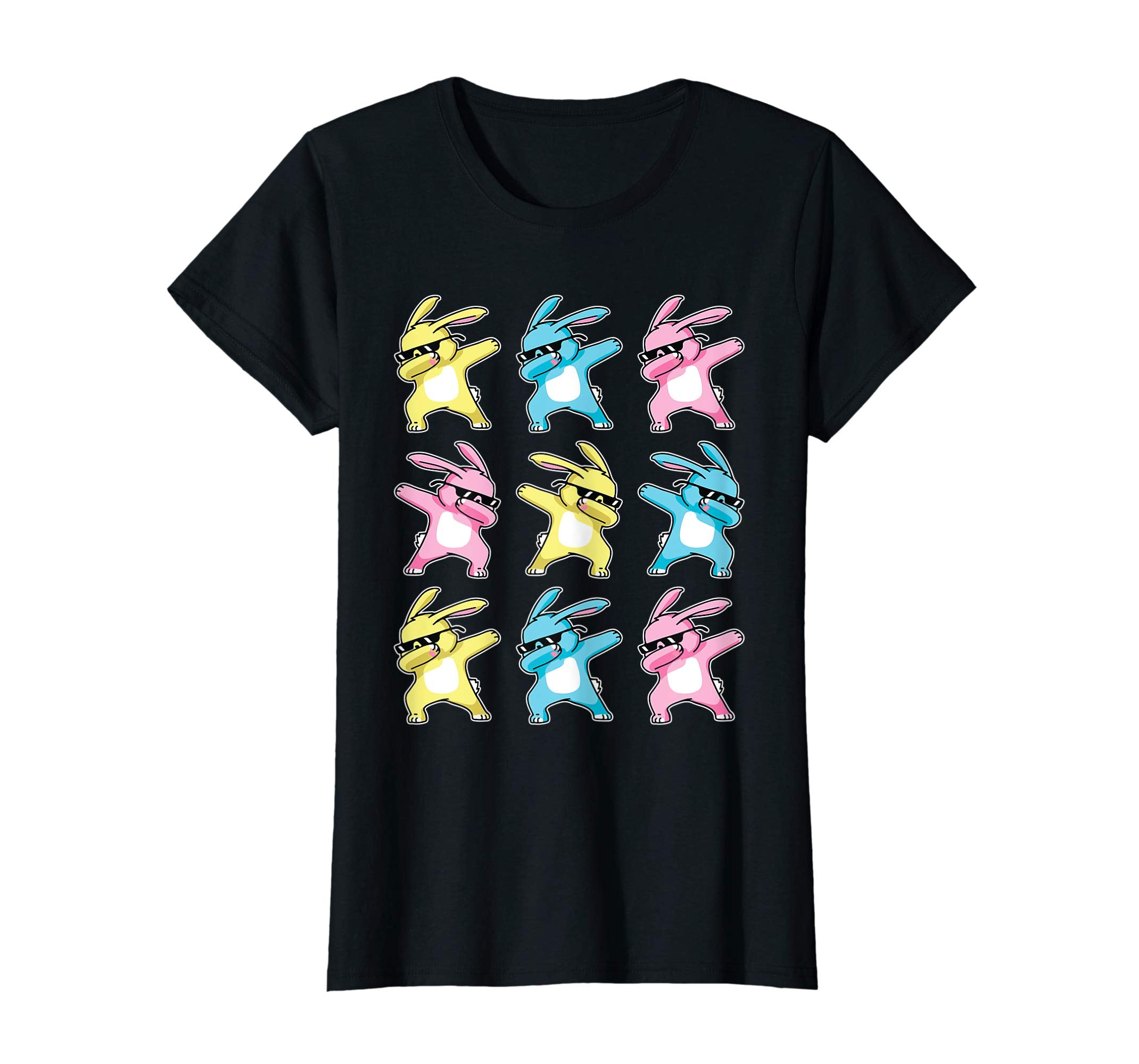 Nine Bunny Rabbit Dabbing Dancing Happy Easter Day Shirt