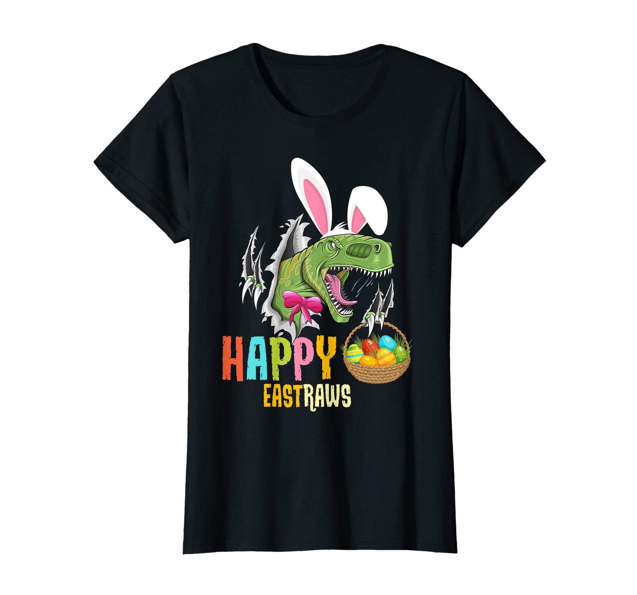 Happy Eastrawr T Rex Dinosaur Easter Bunny Egg Shirt Kids