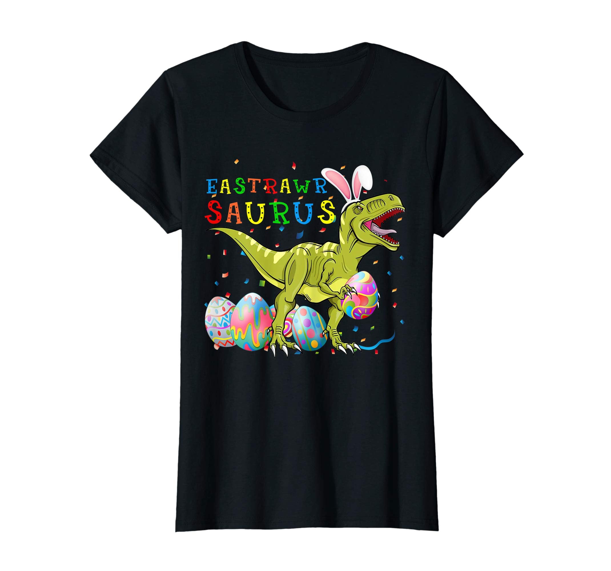 Eastrawr Saurus T Rex Dinosaur Easter Bunny Egg Shirt Kids