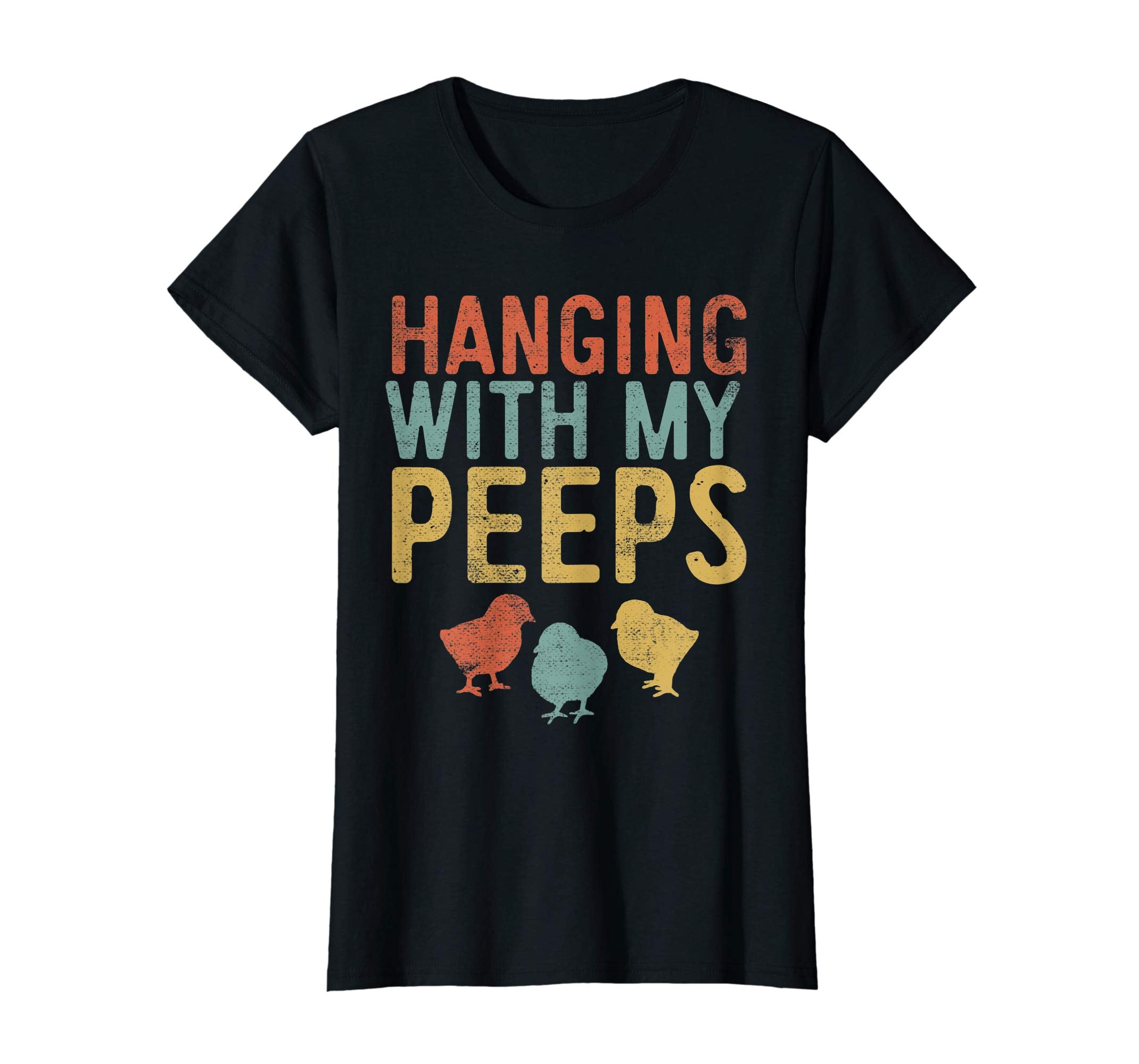 Easter Chicks Hanging With My Peeps Retro Vintage T-Shirt