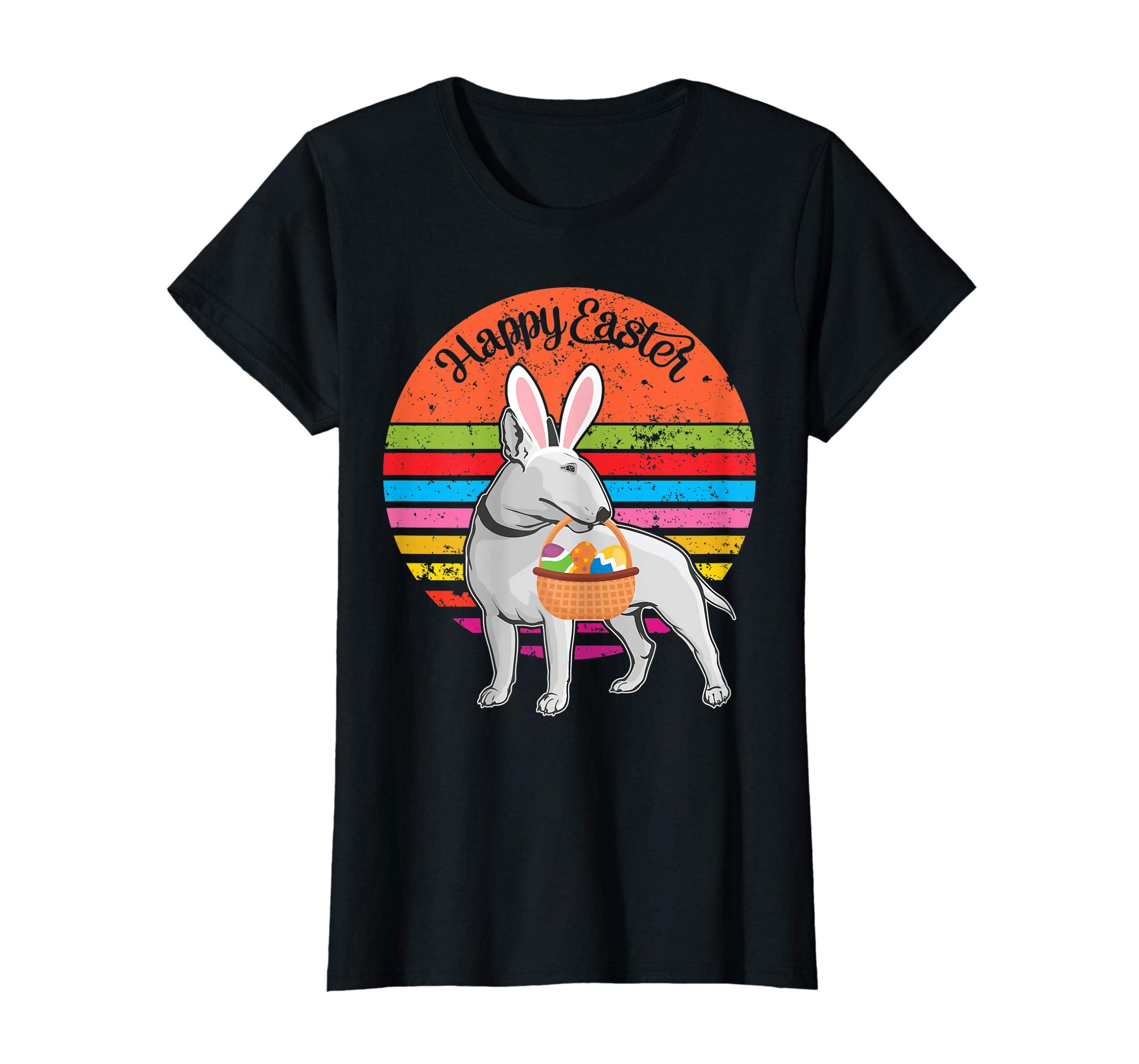 Bull Terrier Bunny Dog Easter Egg Happy Easter Vintage Shirt