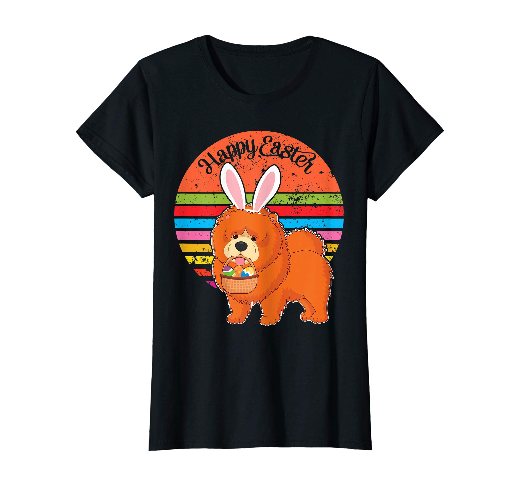 Chow Chow Bunny Dog Easter Eggs Happy Easter Vintage Shirt