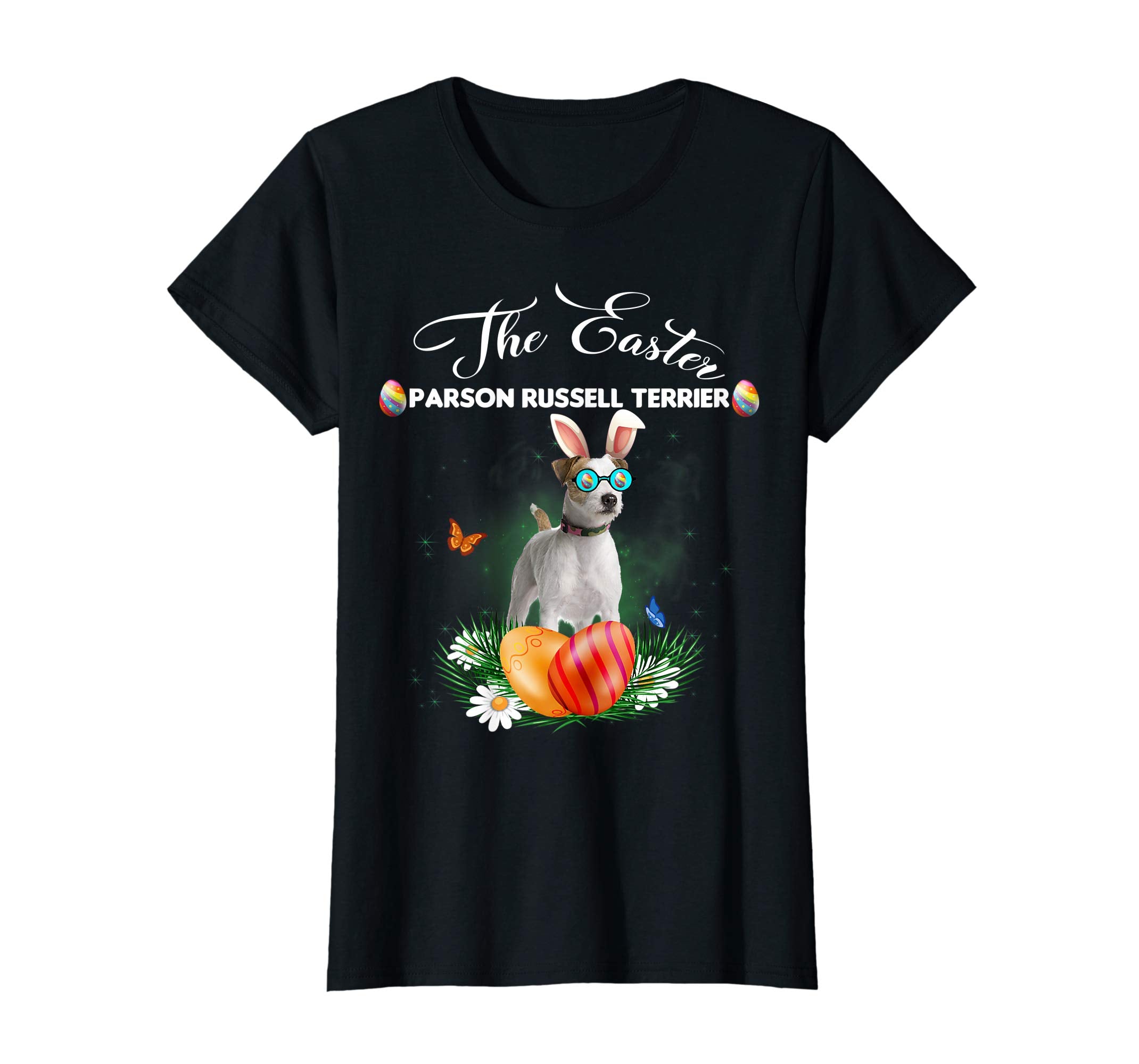 Parson Russell Terrier Bunny Easter Day Dog Gifts T-Shirt