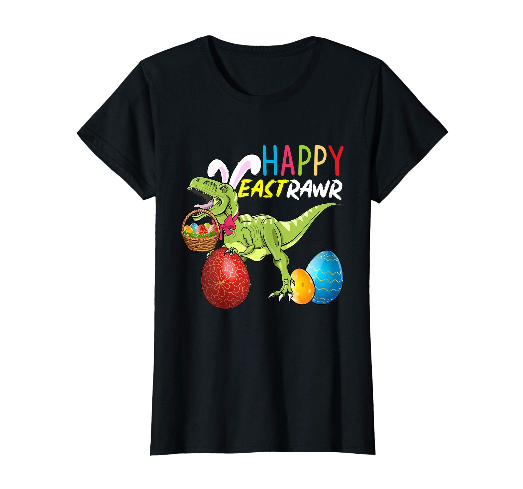 Happy Eastrawr T-Rex Easter Bunny Eggs Funny T-Shirt