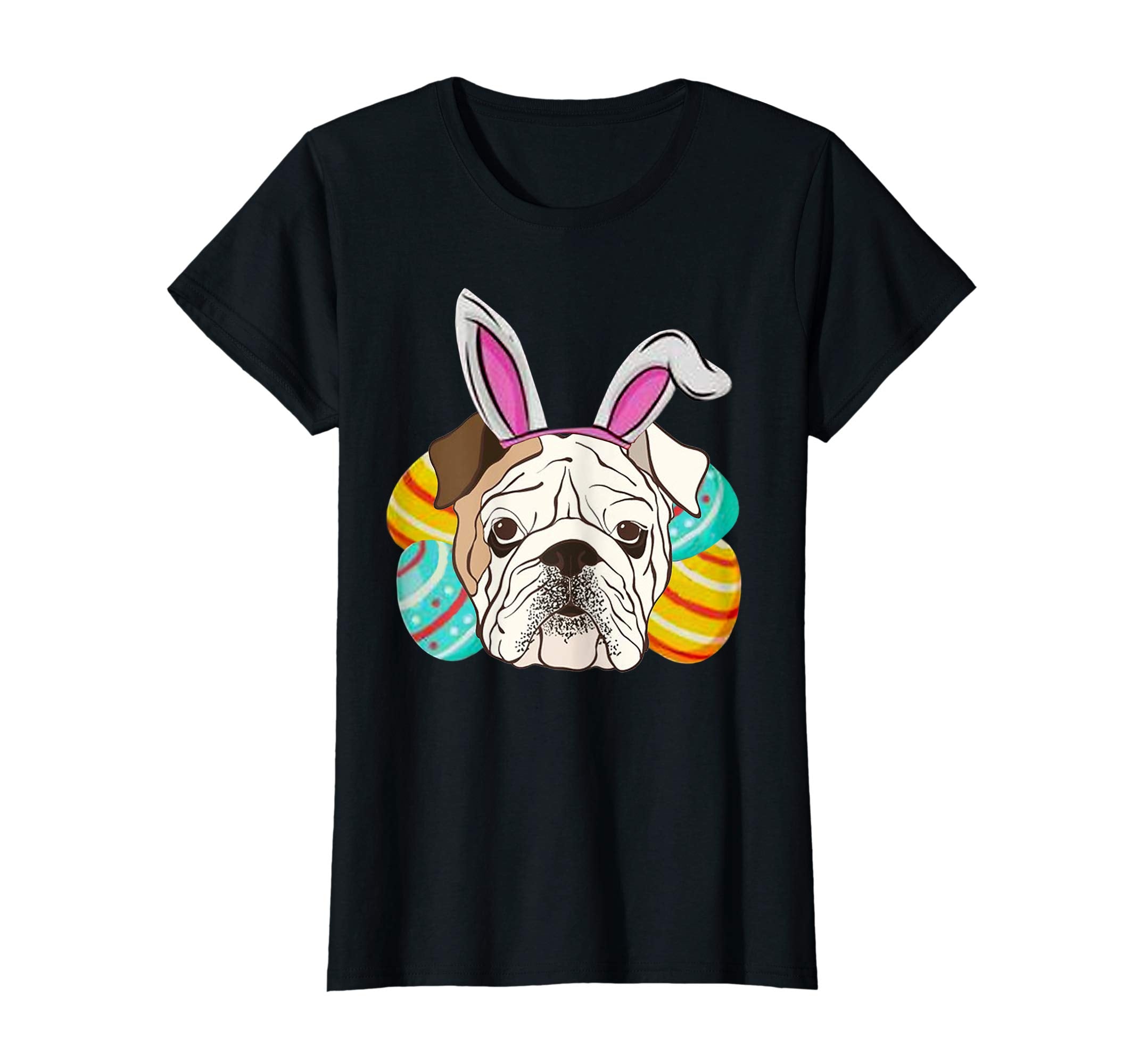 Bulldog Easter Bunny Lover T-Shirt Funny Costume Gift Tee