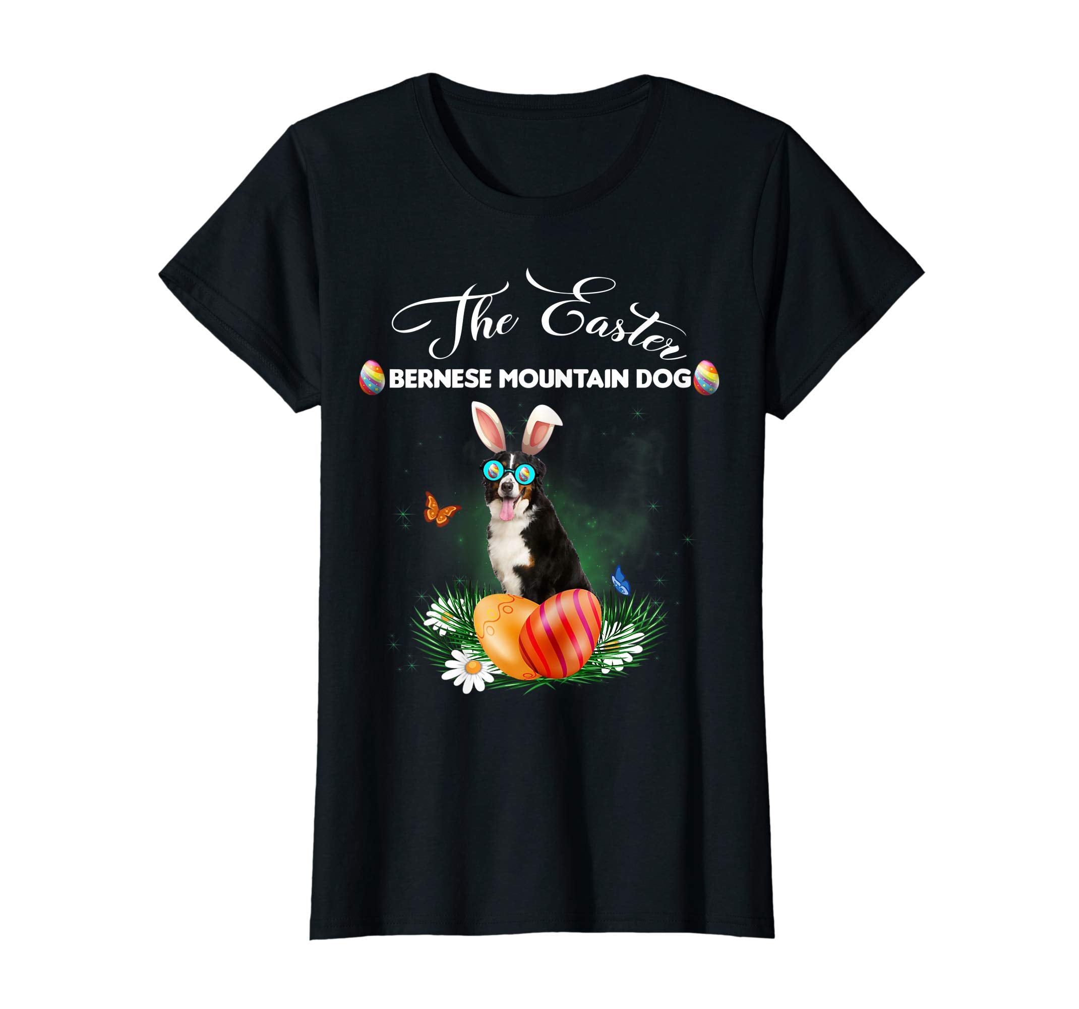 Bernese Mountain Dog Bunny Easter Day Dog Gifts T-Shirt