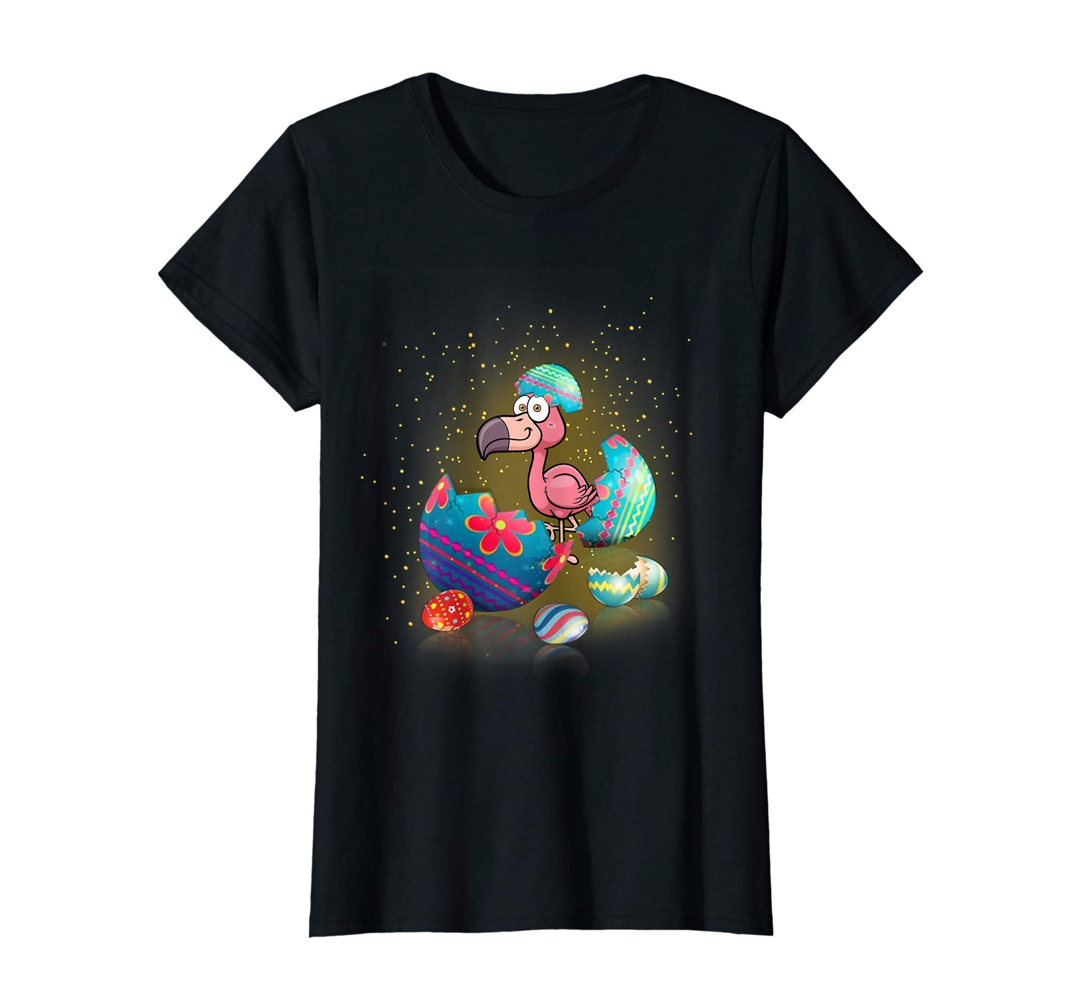 Flamigo Easter Eggs Funny T-Shirts Happy Easter Bunny Gifts