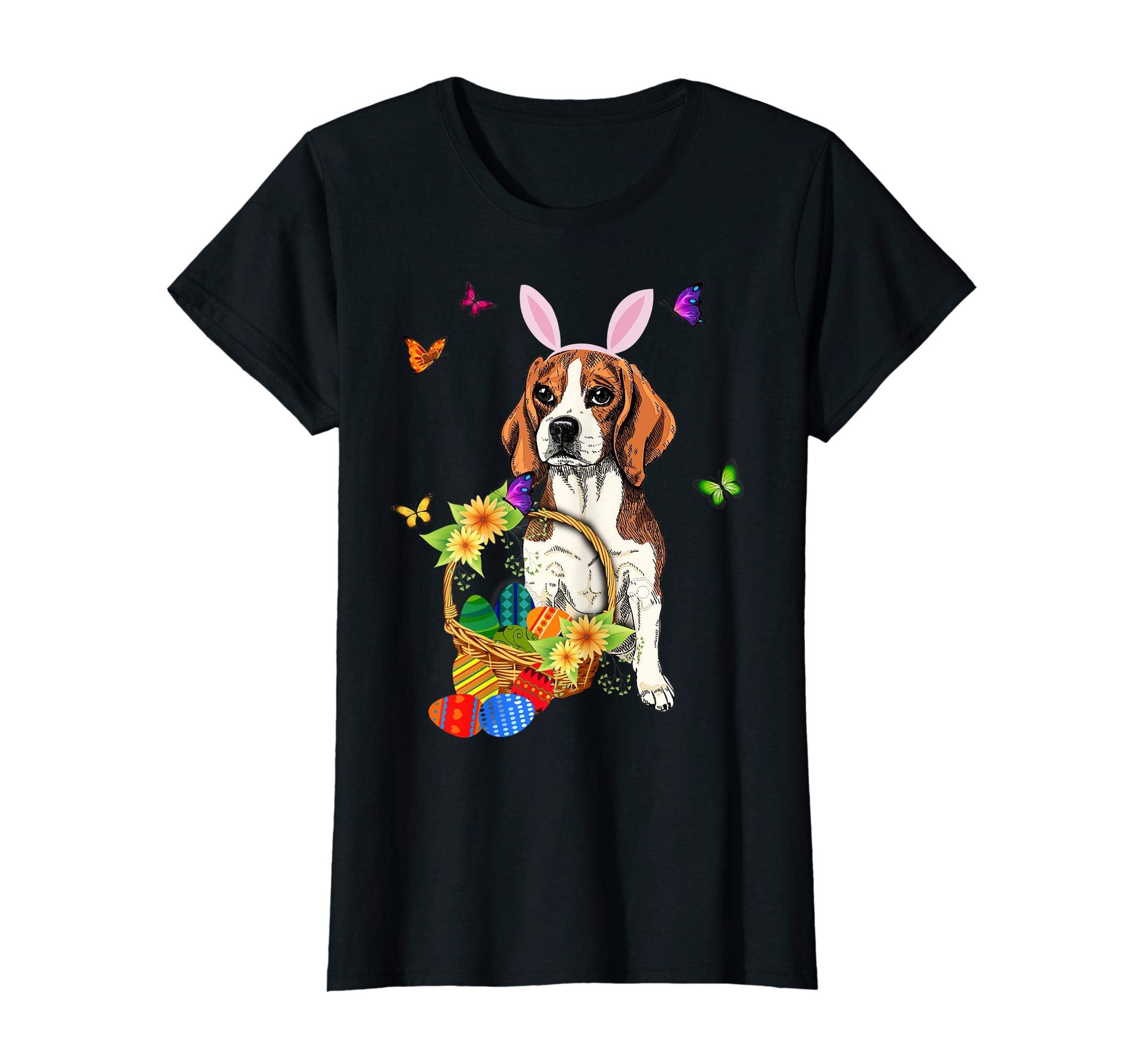 Beagle Bunny Hat Rabbit Easter Eggs Shirt