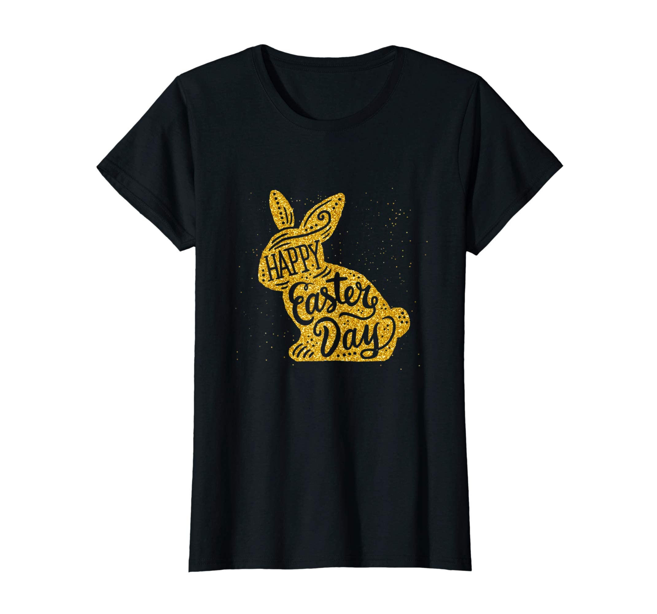 Happy Easter Bunny Tee shirt with Easter Gold Tee