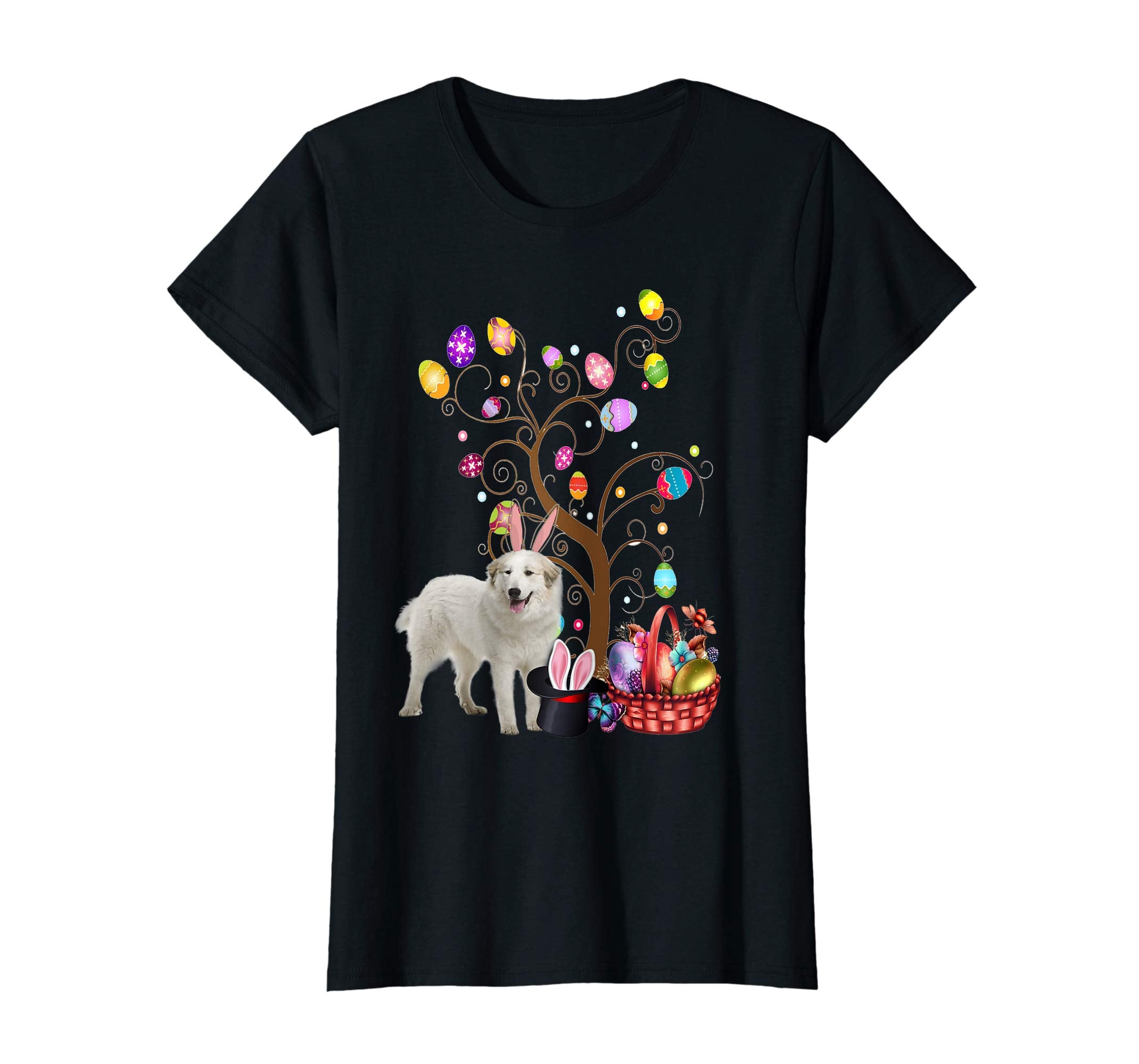 Bunny Great Pyrenees Easter Day Hunting Egg T-Shirt Mom Gift