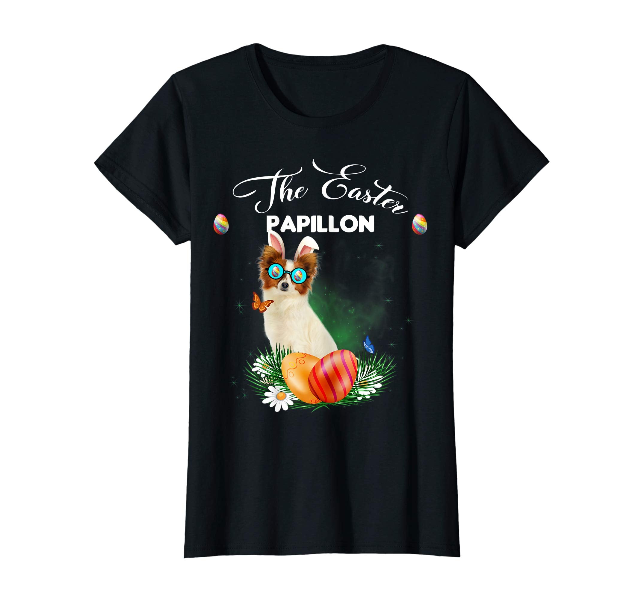 Papillon Bunny Easter Day Dog Gifts T-Shirt