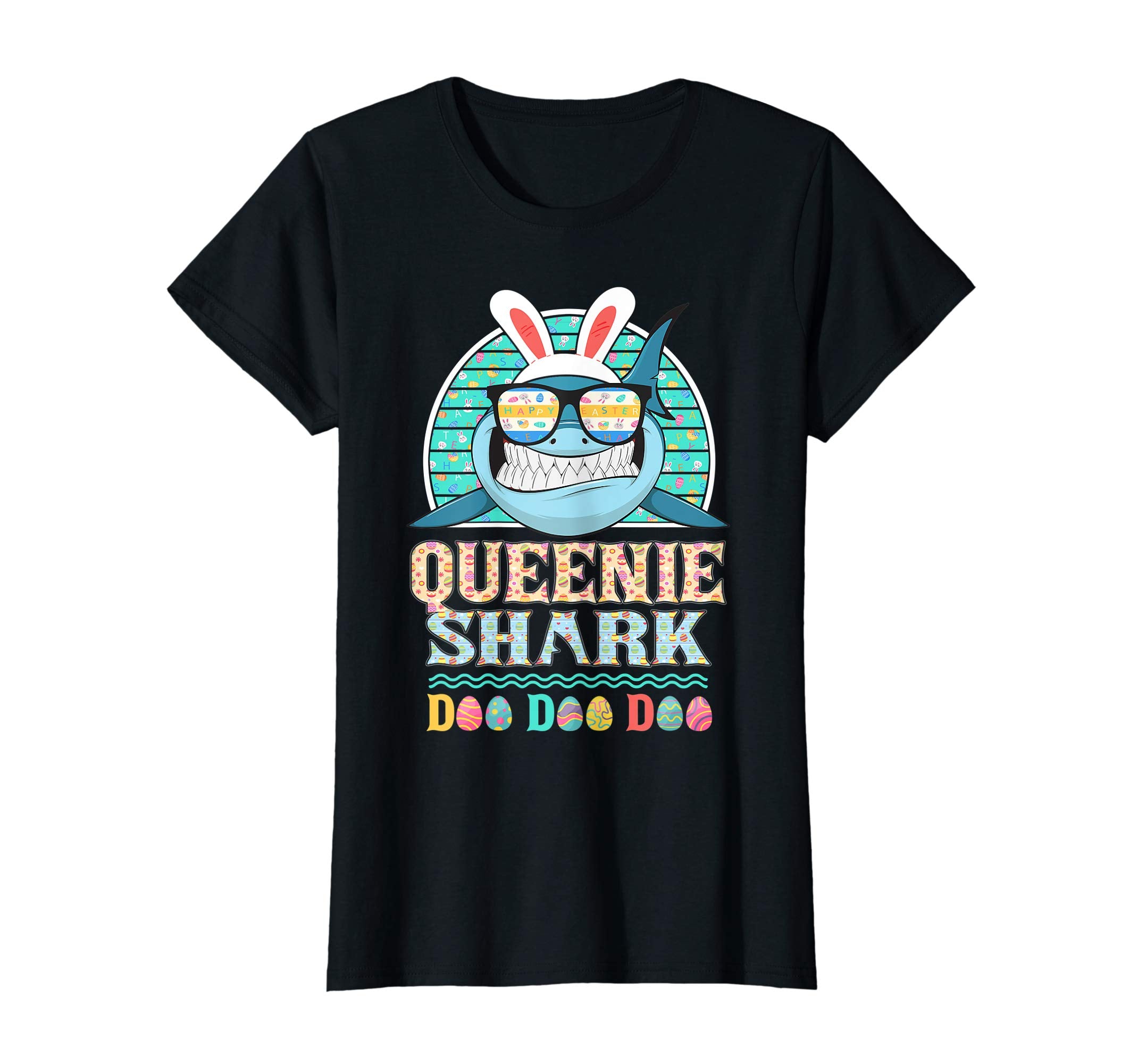 Funny Queenie Shark Happy Easter Day Gift Family Shirt