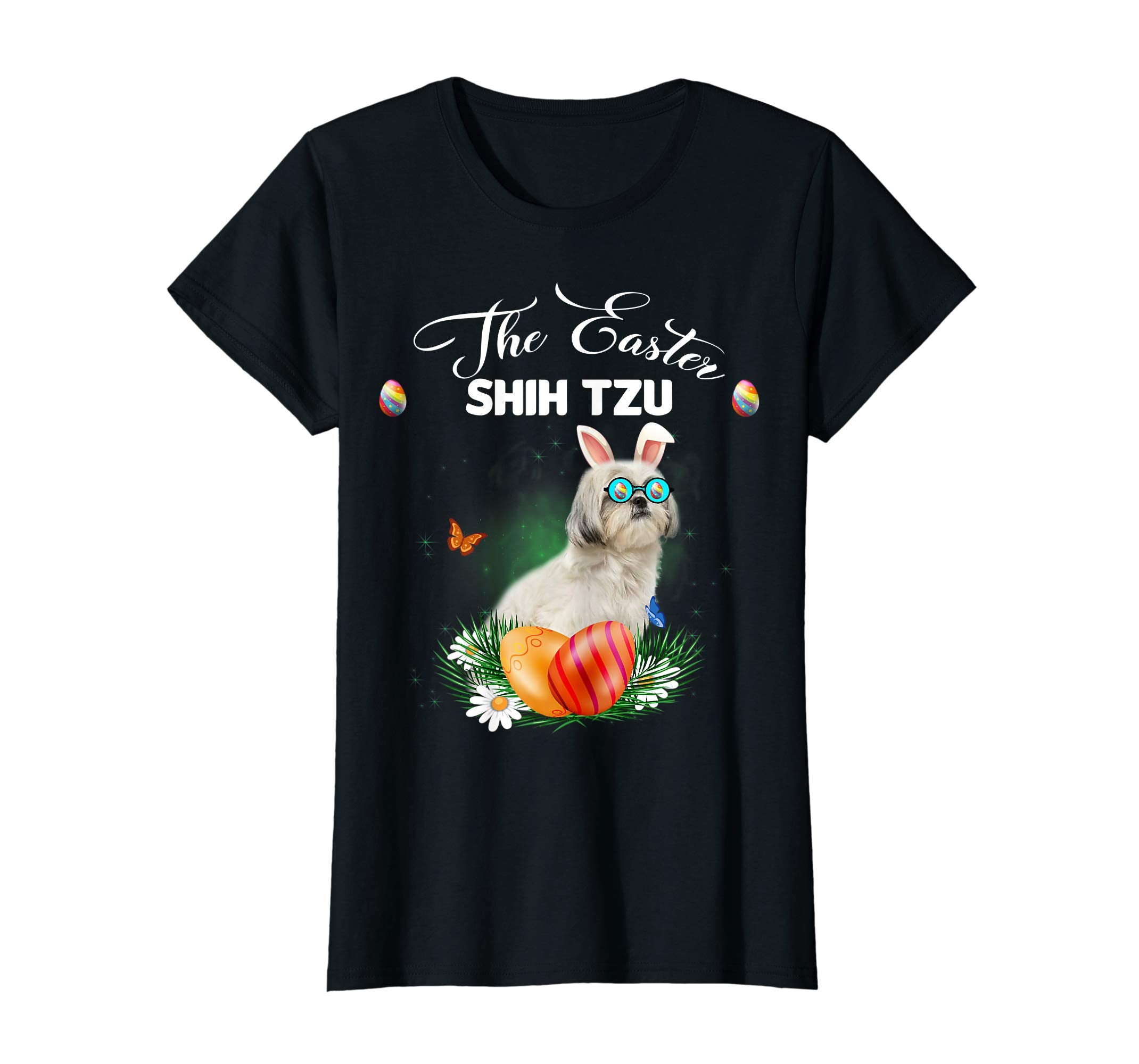 Shih Tzu Bunny Easter Day Dog Gifts T-Shirt