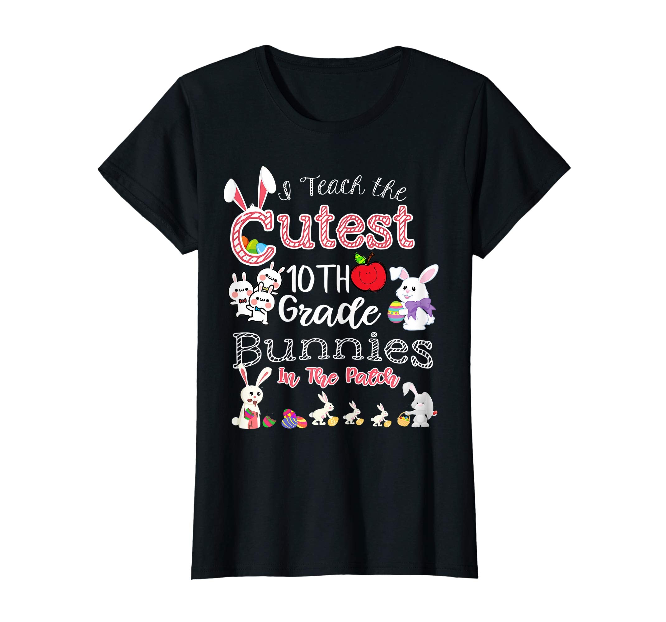 Cute Easter 10th Grade Teacher T Shirt - Cutest Bunnies