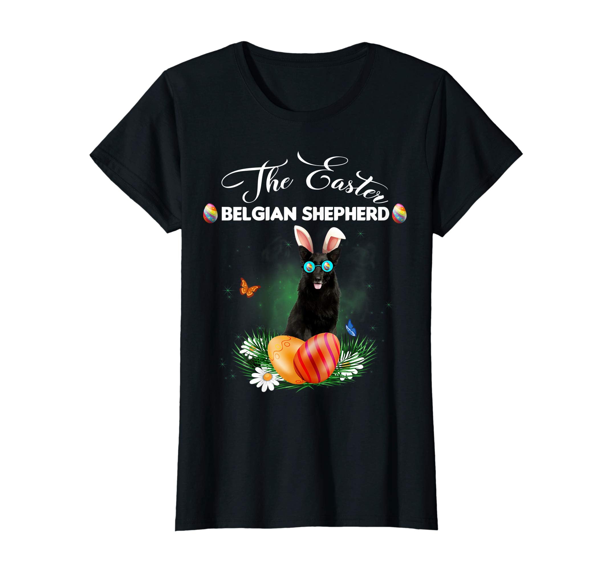 Belgian Shepherd Bunny Easter Day Dog Gifts T-Shirt