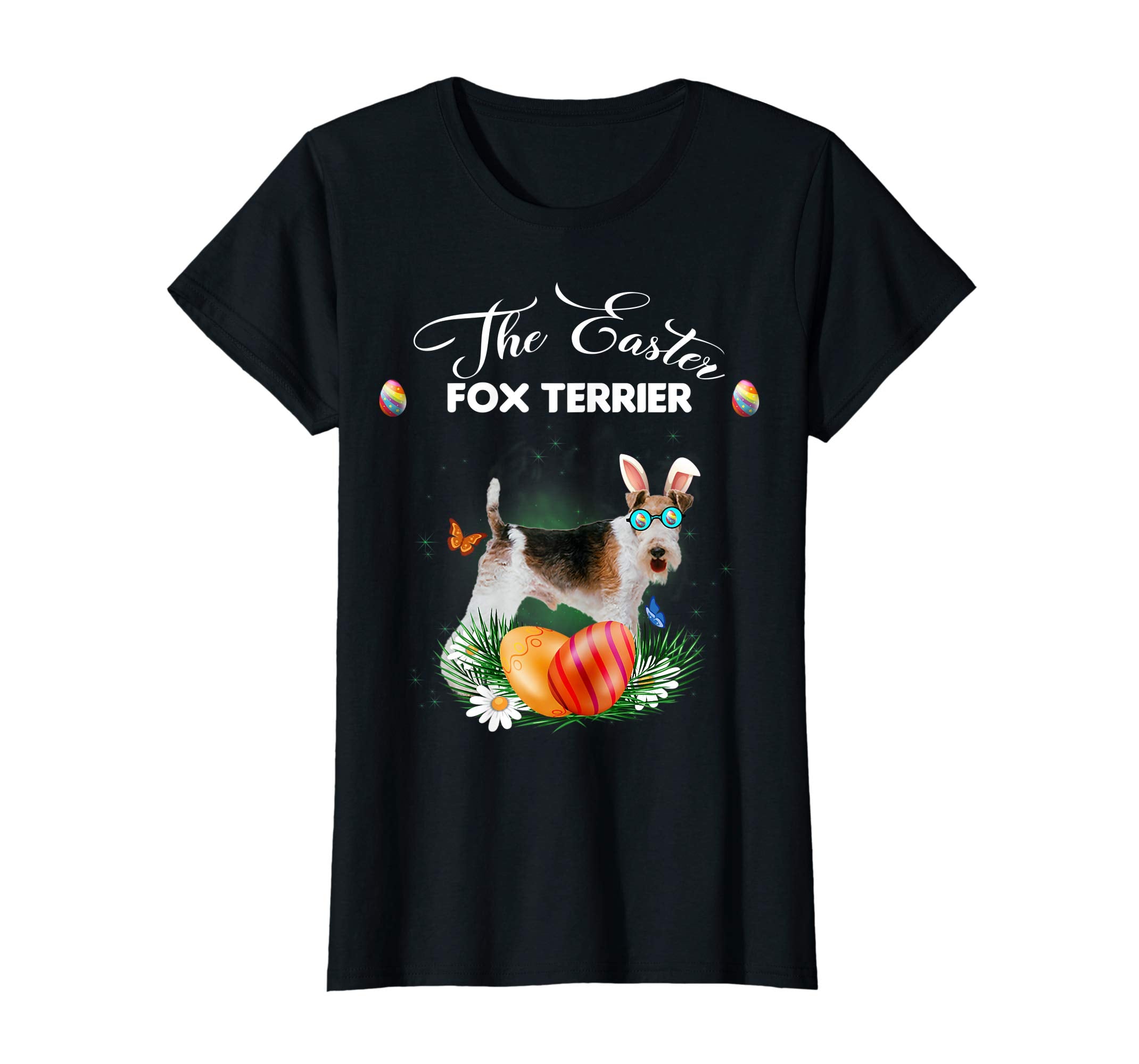 Fox Terrier Bunny Easter Day Dog Gifts T-Shirt