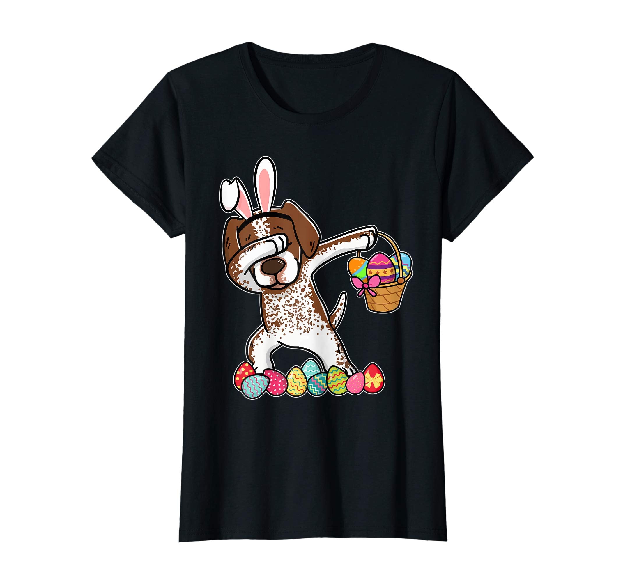 German Shorthaired Pointer Dabbing Easter Bunny Egg T-Shirt