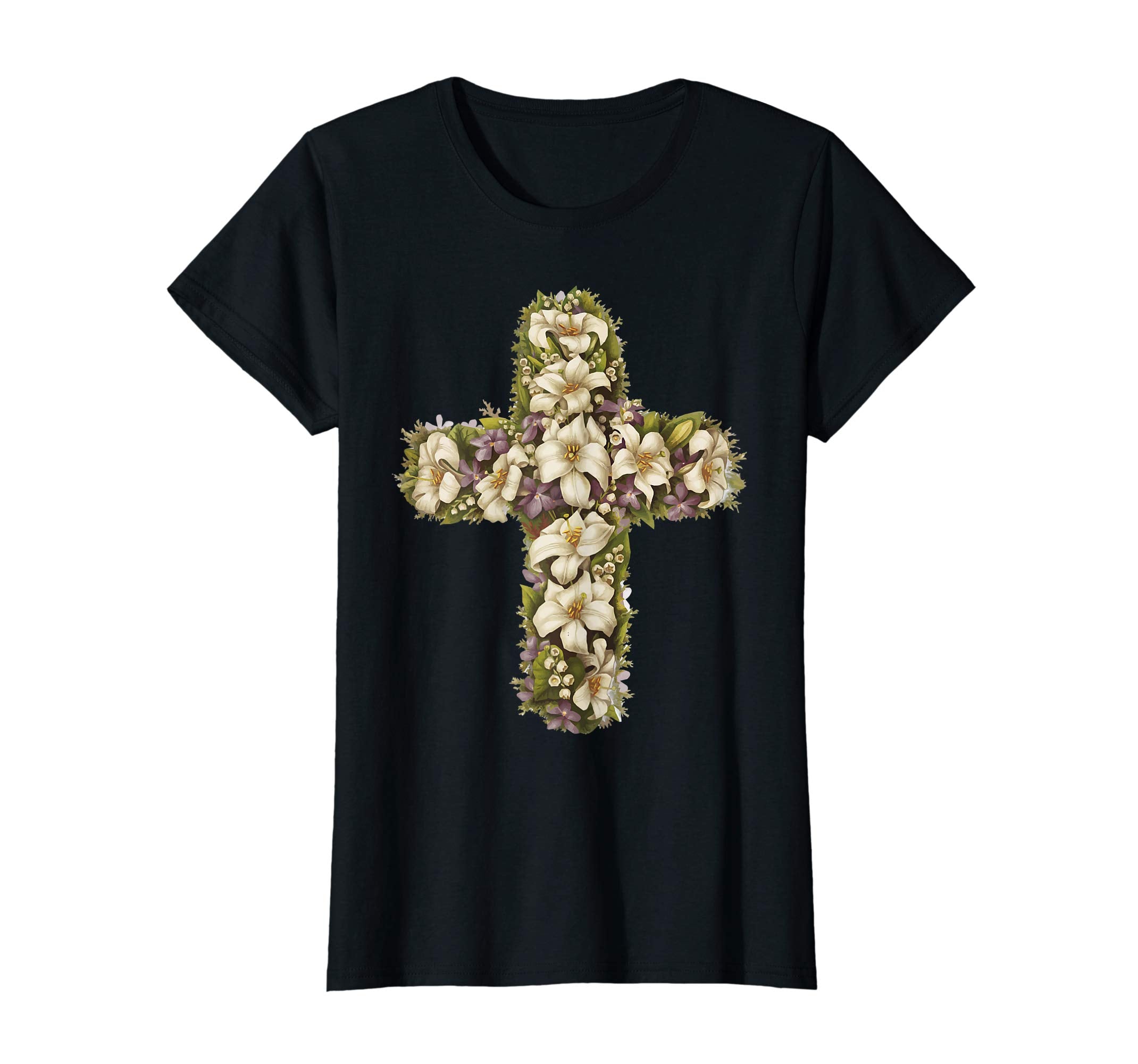Easter Shirts for Women Lily Cross Catholic Easter Gifts