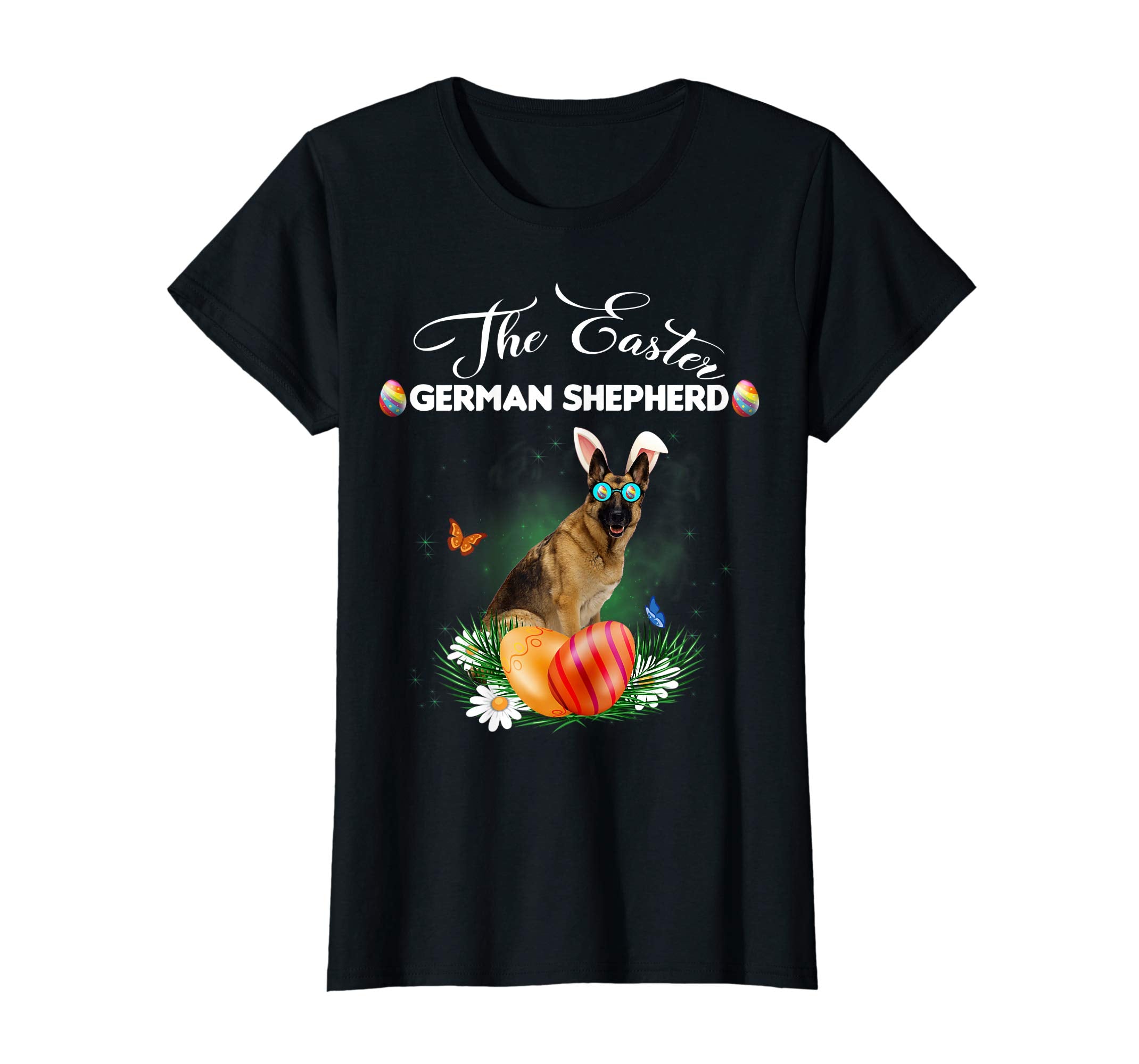 German Shepherd Bunny Easter Day Dog Gifts T-Shirt
