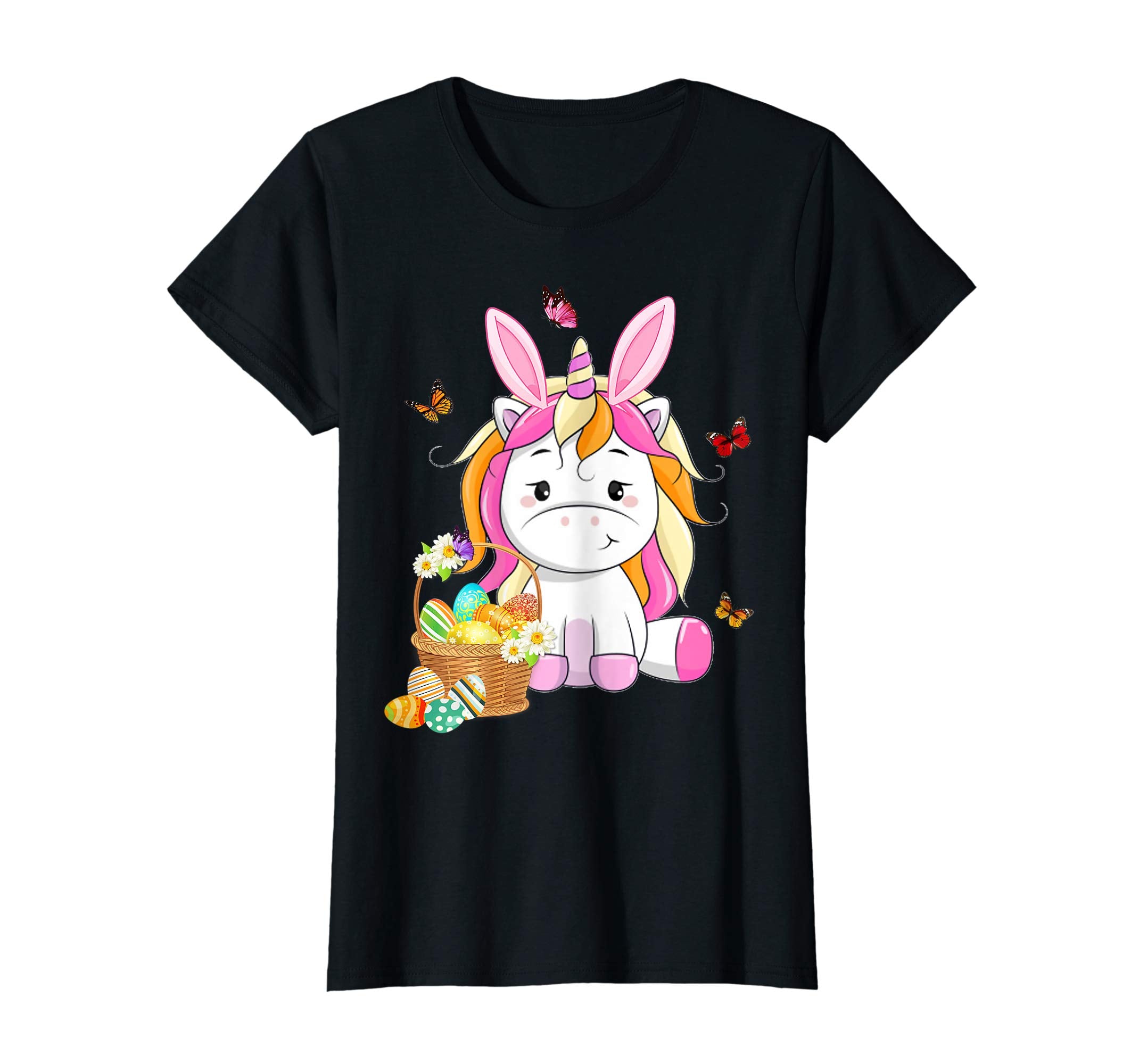 Unicorn Bunny Hat Rabbit Easter Eggs Shirt Happy Ea