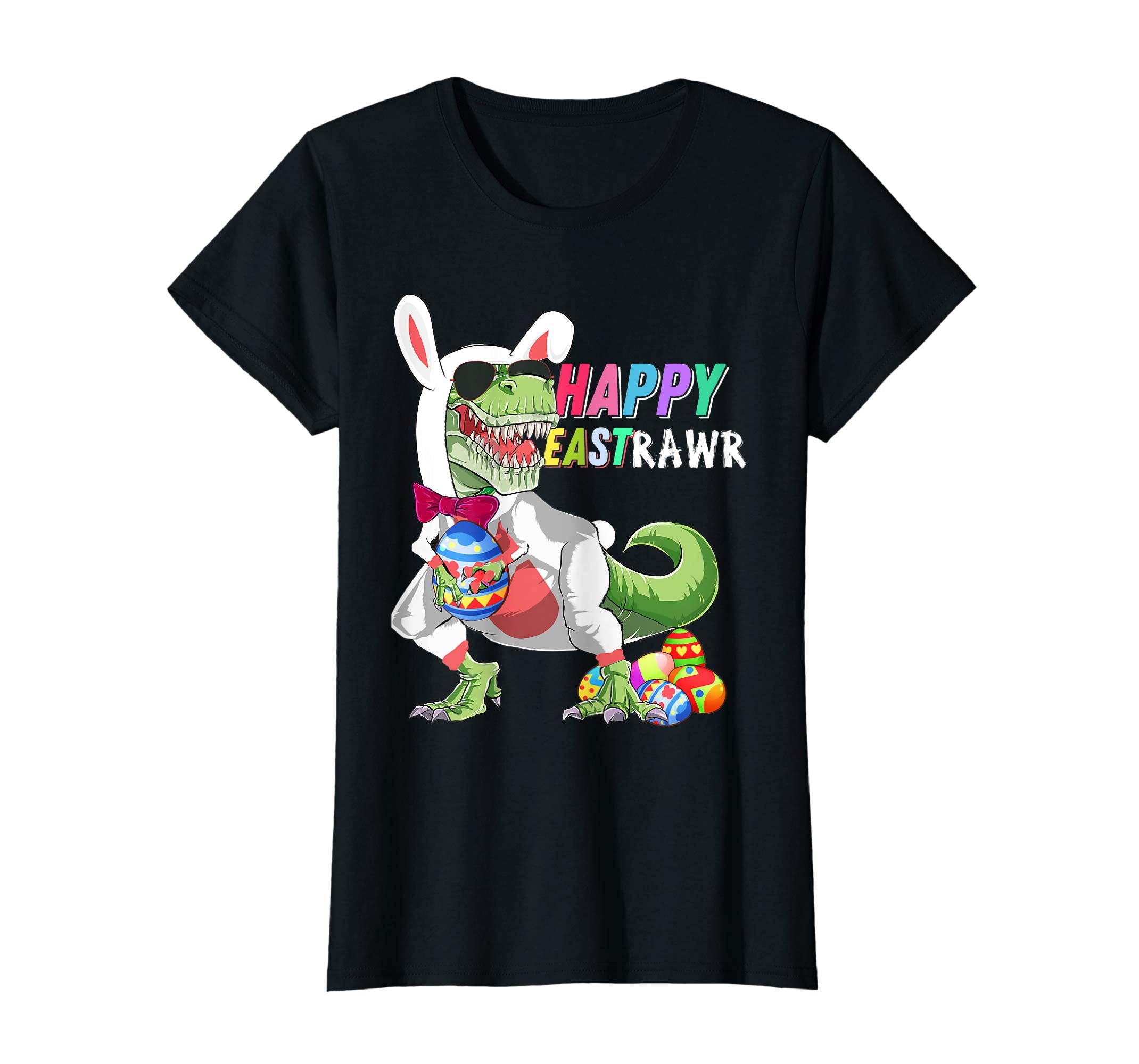 Happy Eastrawr T Rex Dinosaur Easter Bunny Egg Shirt Kids
