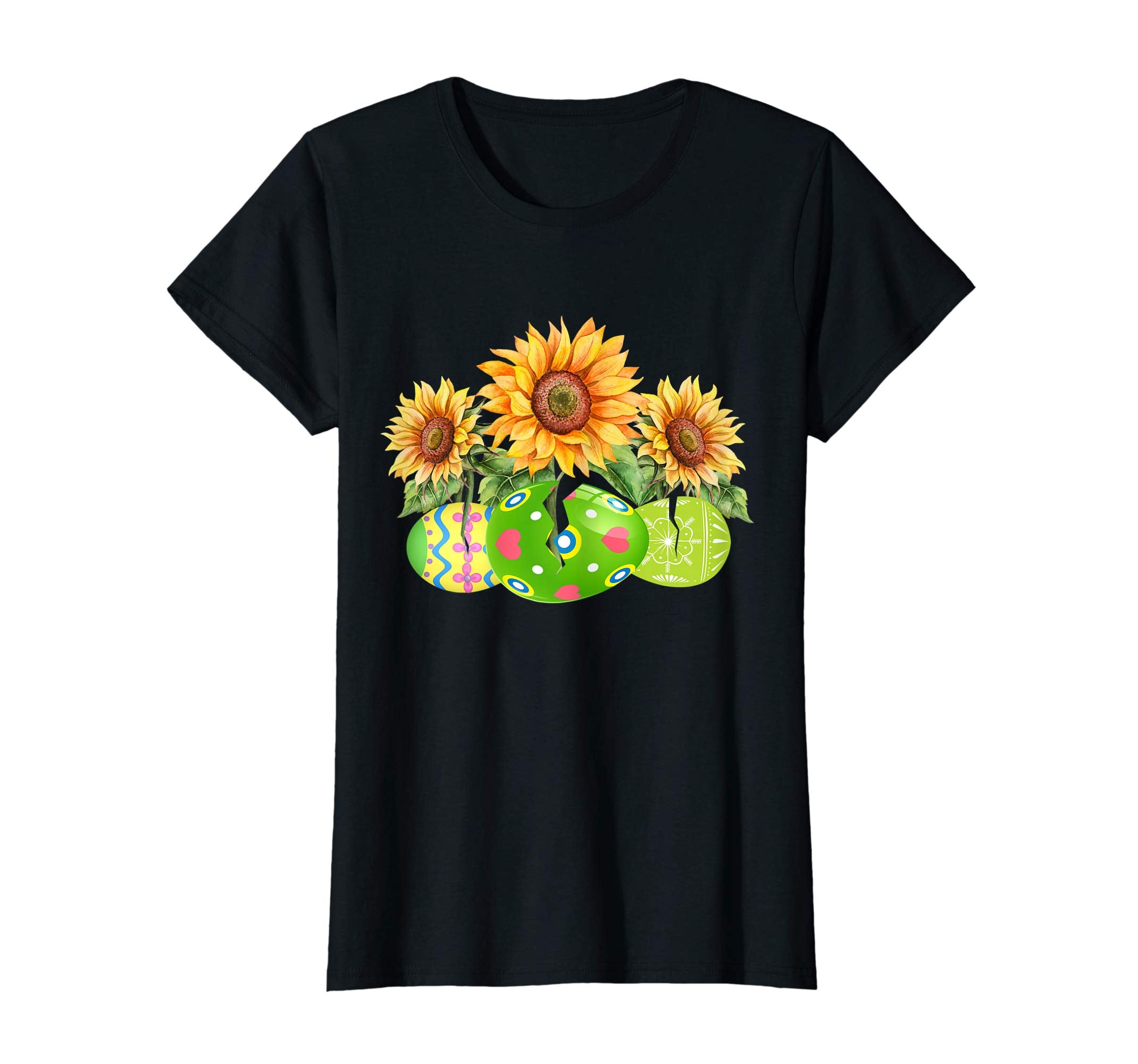 Sunflower And Easter Eggs Funny Gift For Easter TShirt