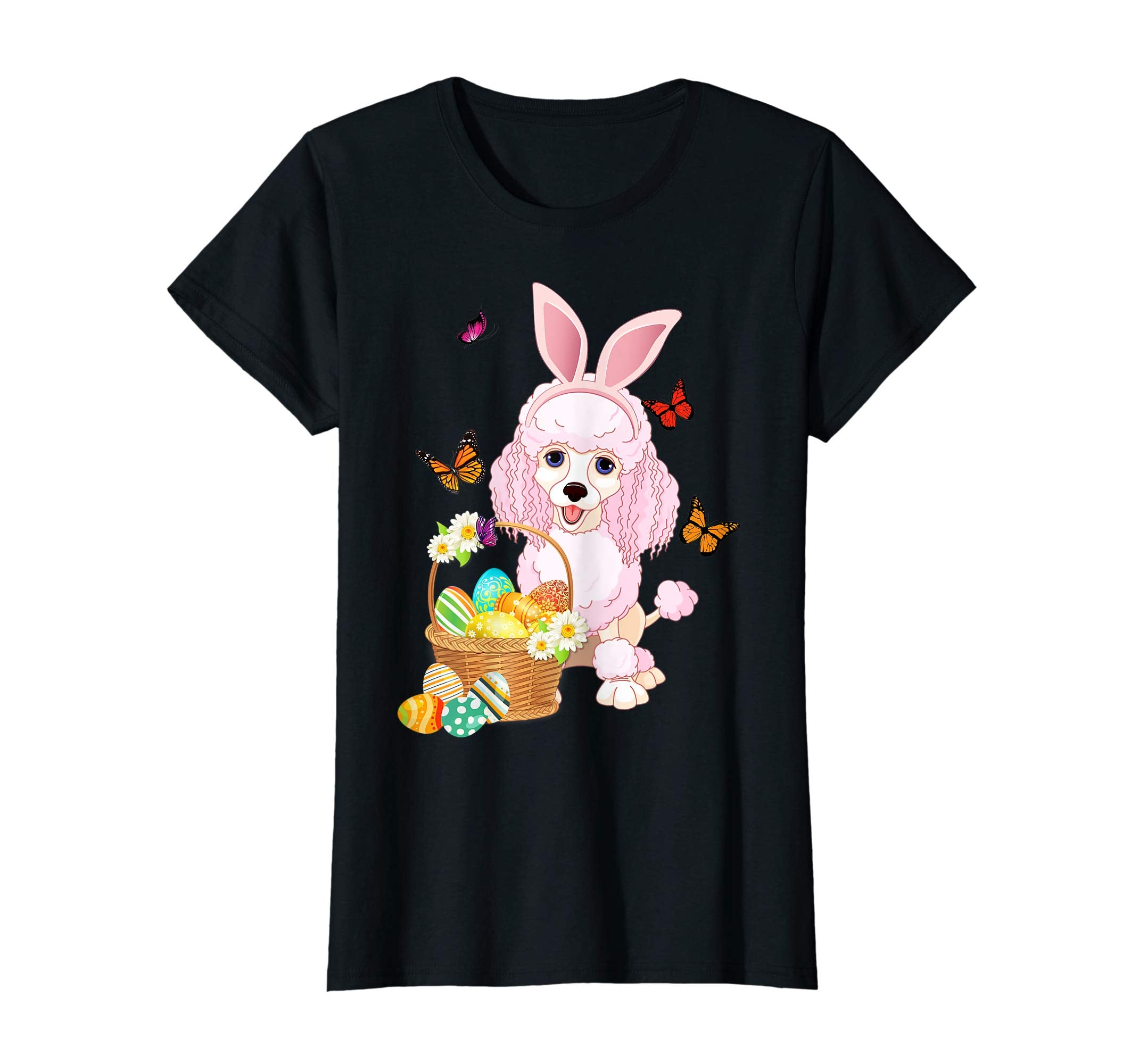 Poodle Bunny Hat Rabbit Easter Eggs Shirt