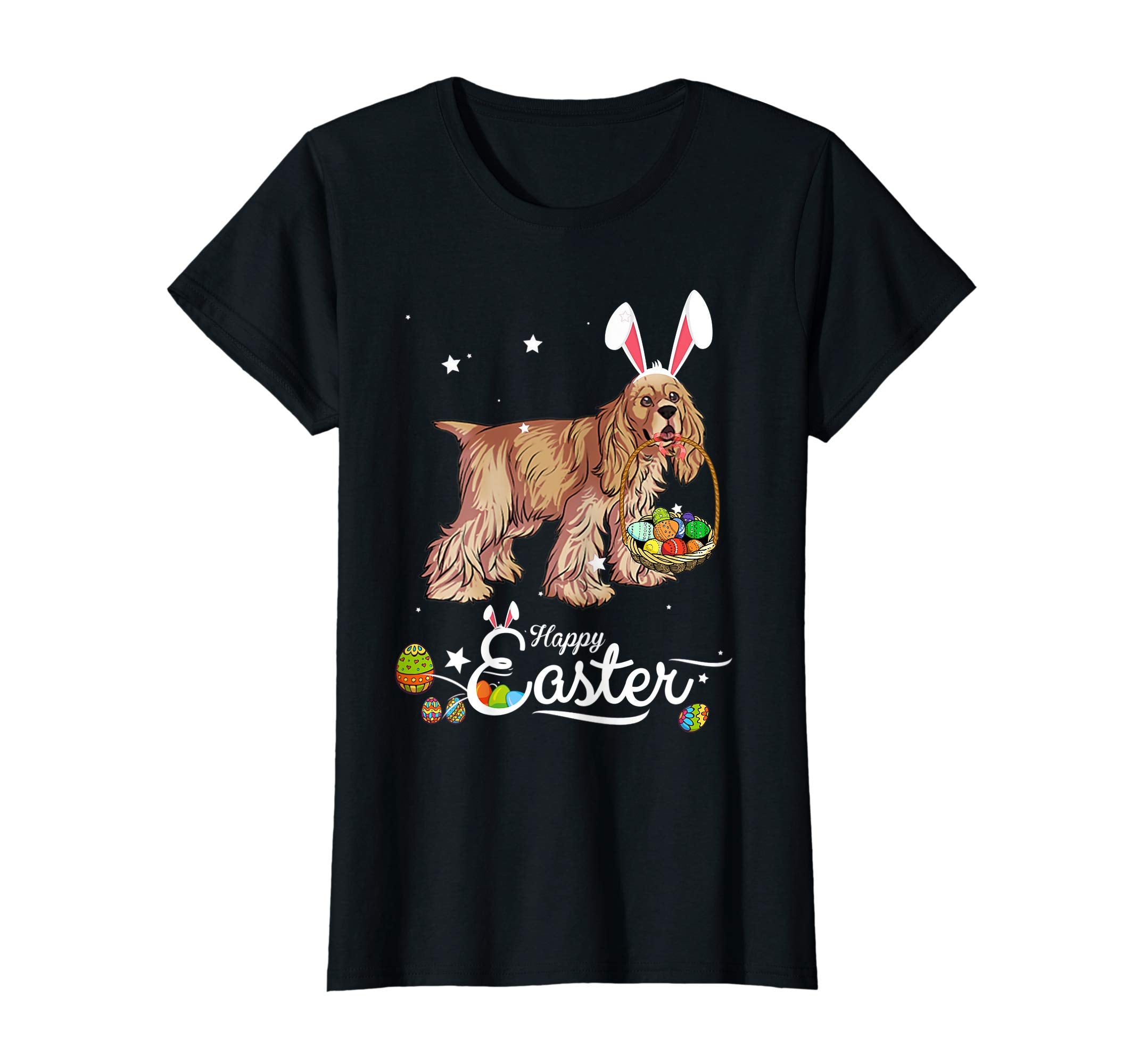 Cocker Spaniel Dog With Bunny Hat Easter Costume T Shirt