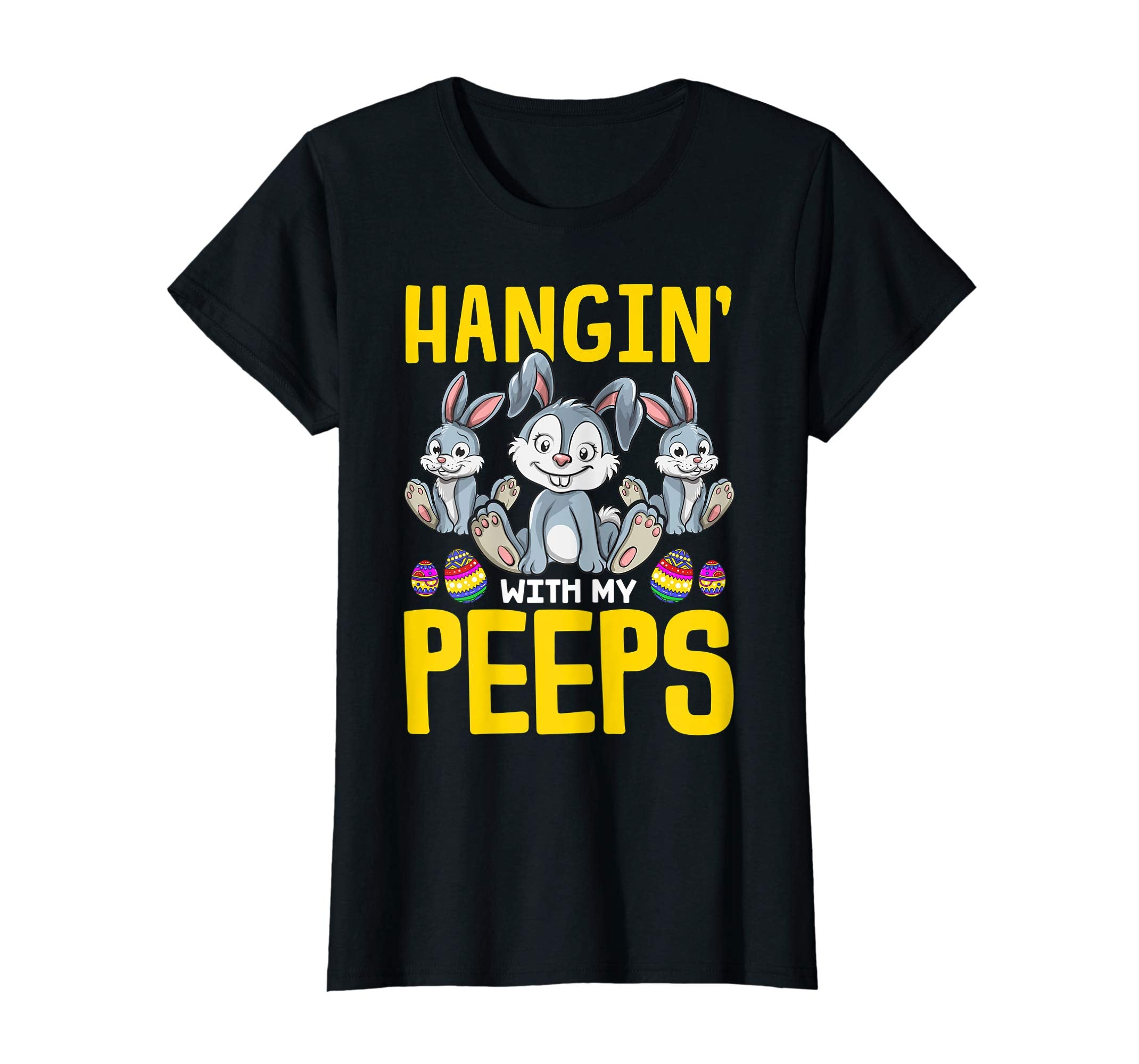 Hanging With My Peeps Shirt Easter Bunny Gift for Boys Girls