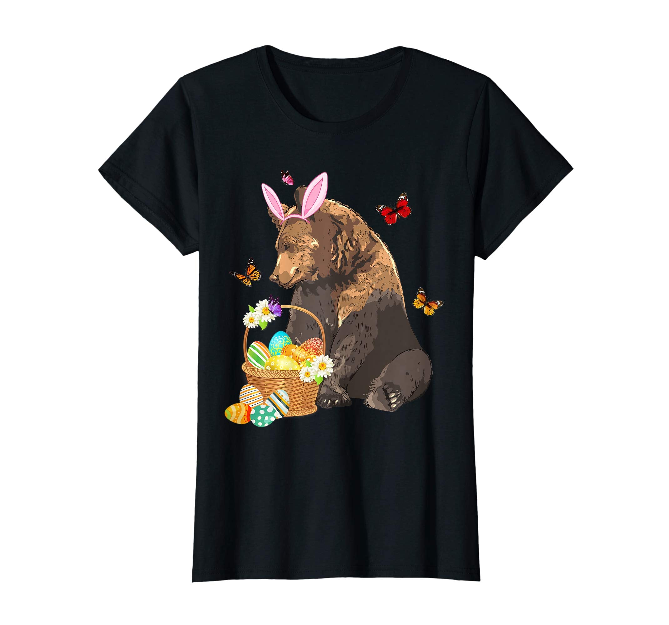 Bear Bunny Hat Rabbit Easter Eggs Shirt Happy Ea