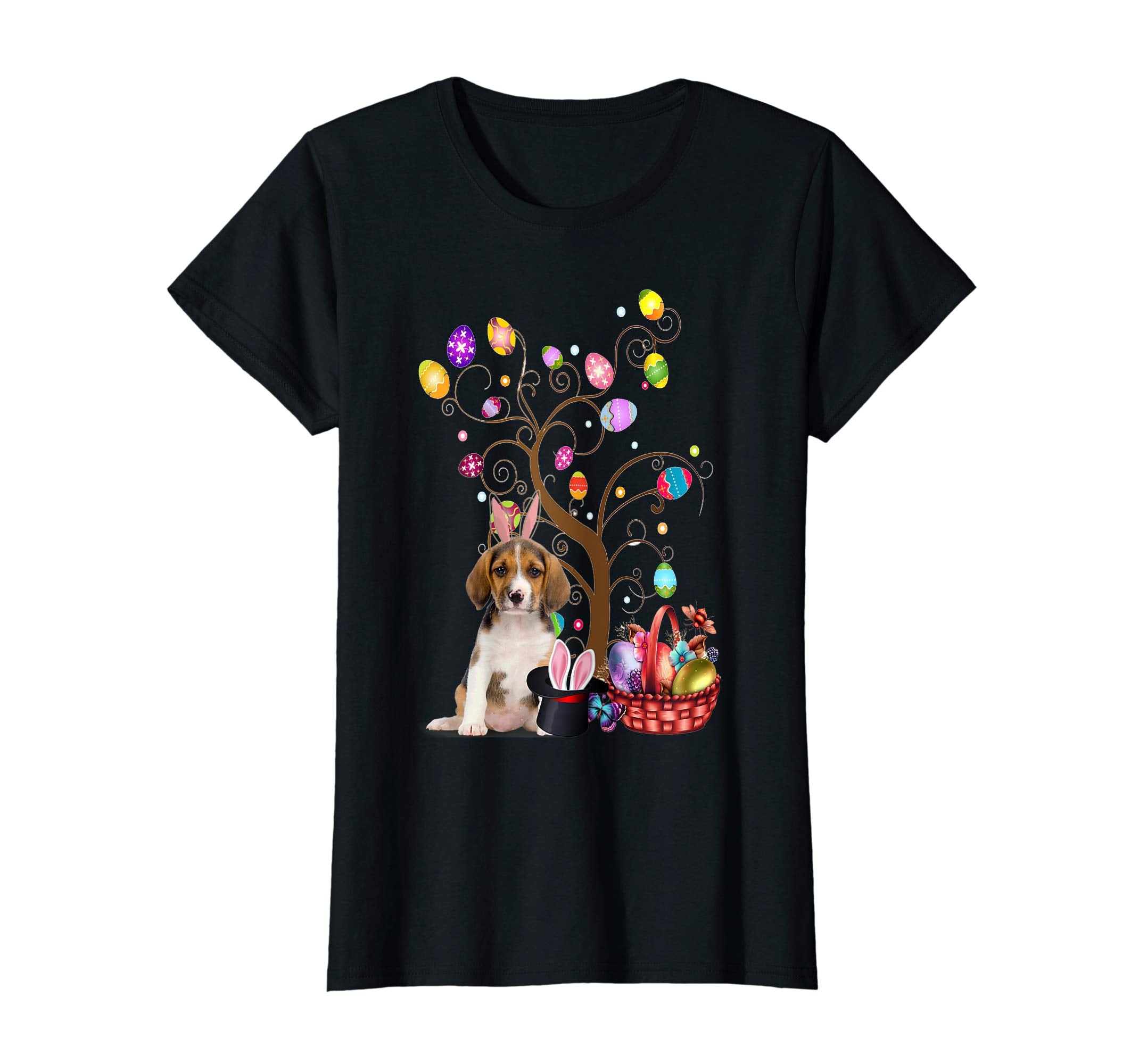 Bunny Beagle Dog Easter Day Hunting Egg TShirt Dad Mom Gift