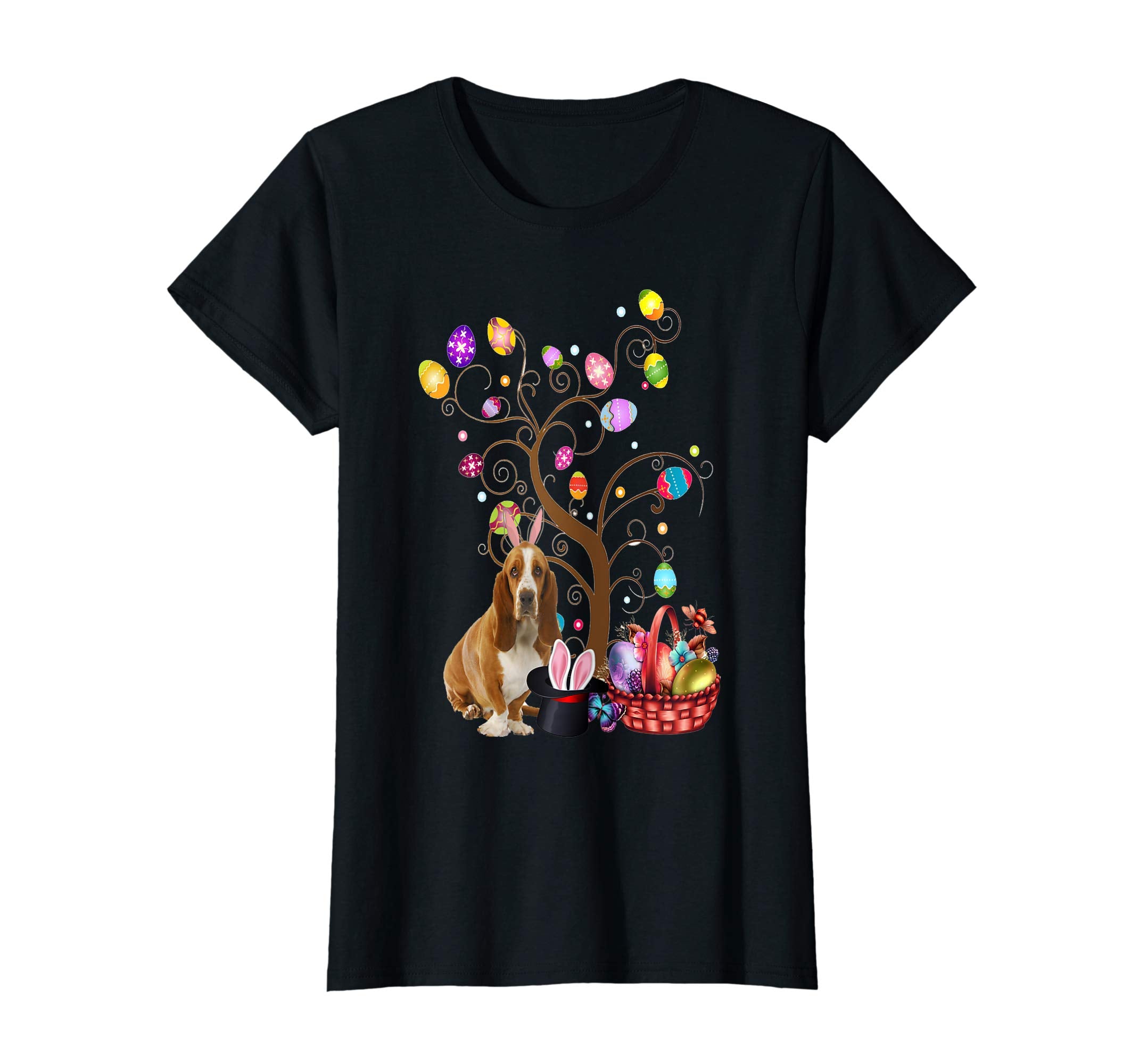 Bunny Basset Hound Dog Easter Day Hunting Egg T-Shirt