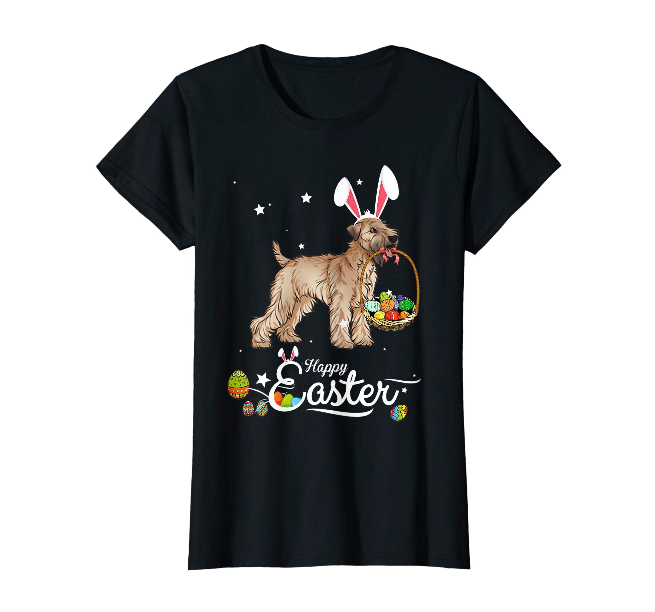 Soft Coated Wheaten Dog With Bunny Hat Easter Costume TShirt