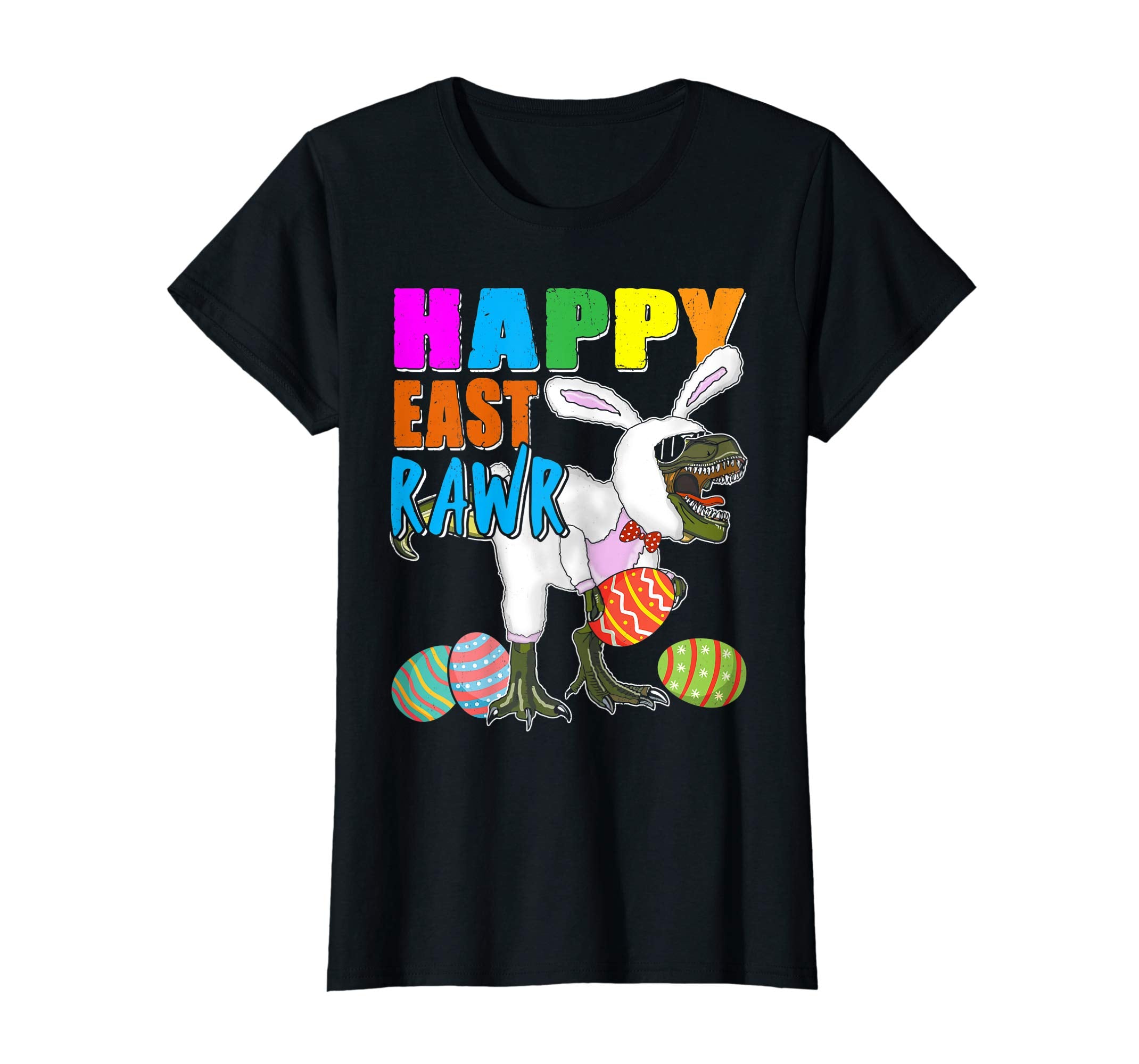 Happy Eastrawr T Rex Dinosaur Easter Bunny Egg Shirt Kids