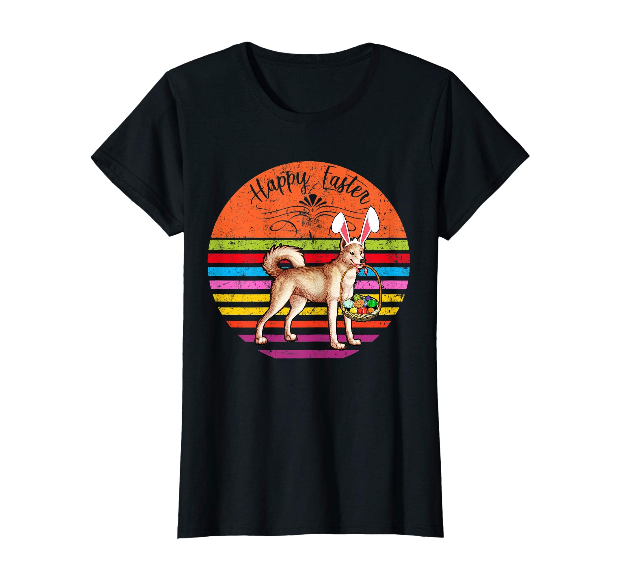 Vintage Canaan Dog Easter Eggs Basket T Shirt