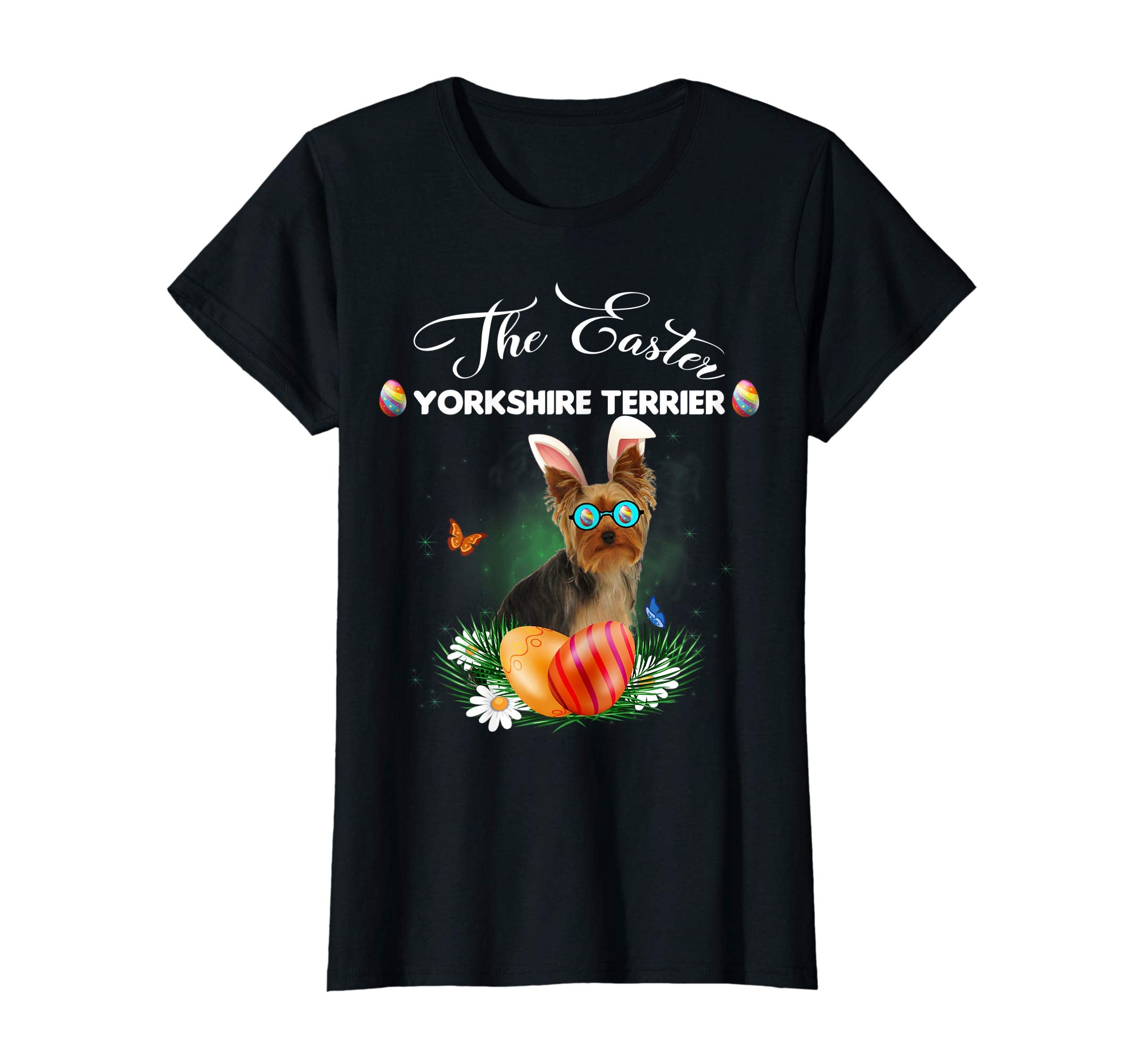 Yorkshire Terrier Bunny Easter Day Dog Gifts T-Shirt