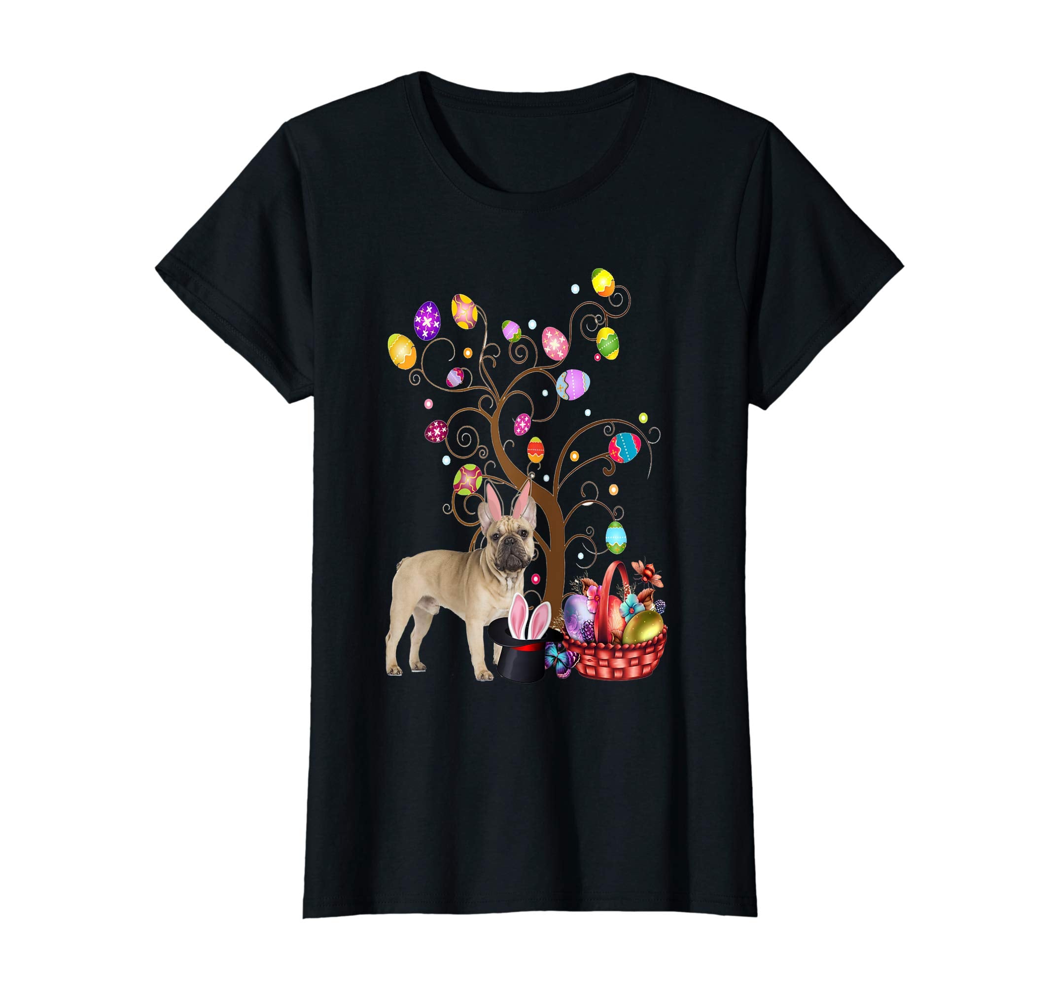 Bunny French Bulldog Easter Day Hunting Egg T-Shirt Mom Gift