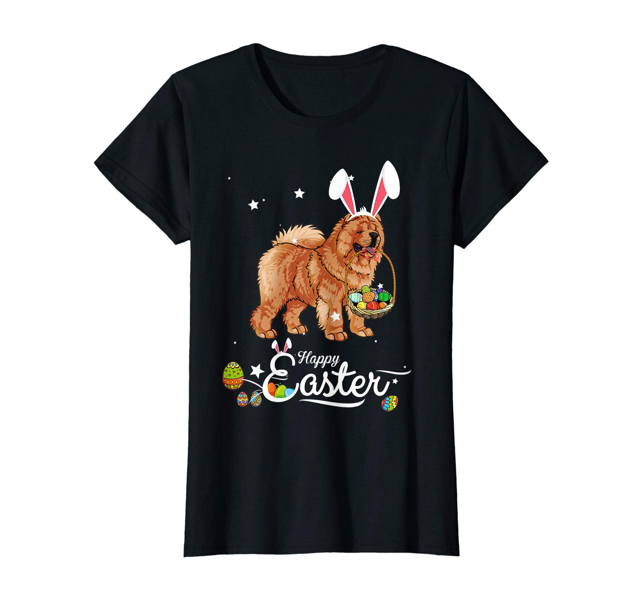 Chow Chow Dog With Bunny Hat Easter Costume T Shirt