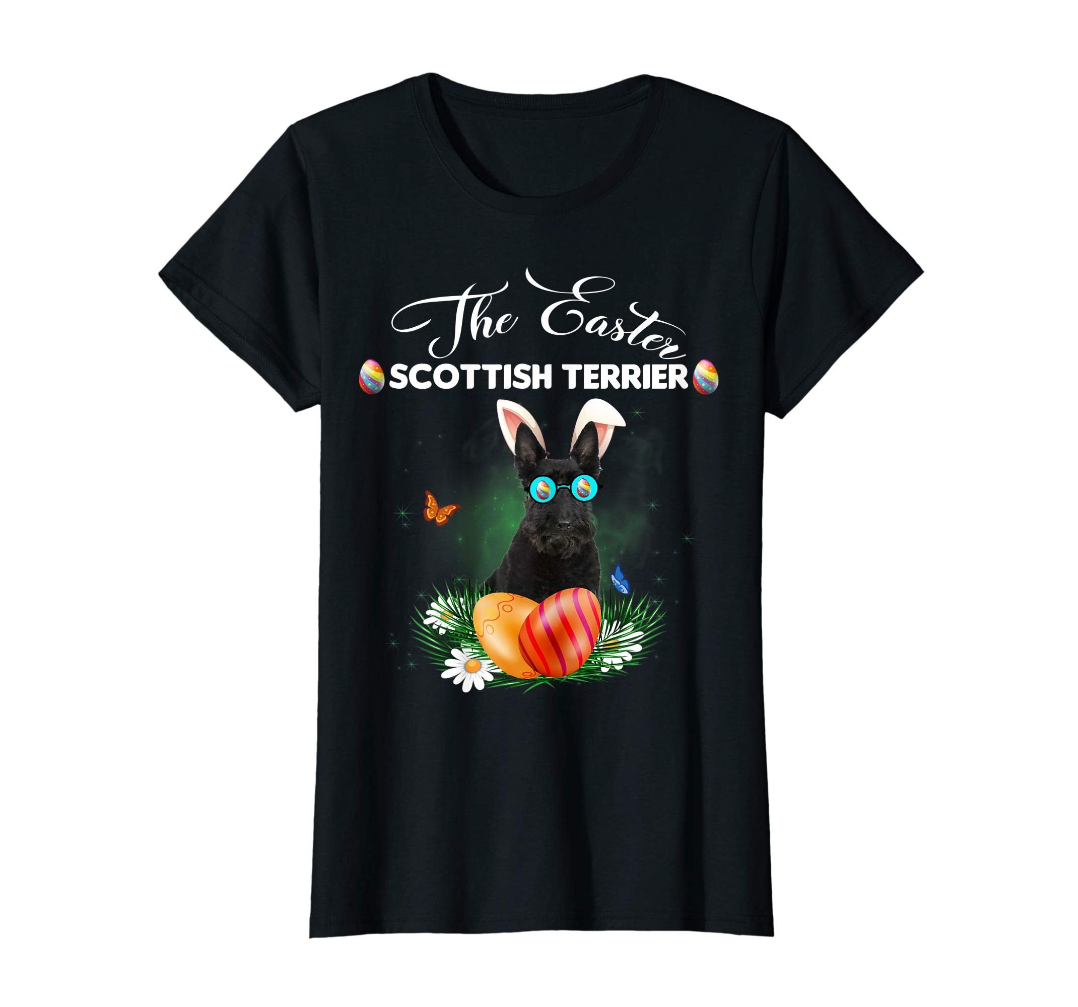 Scottish Terrier Bunny Easter Day Dog Gifts T-Shirt