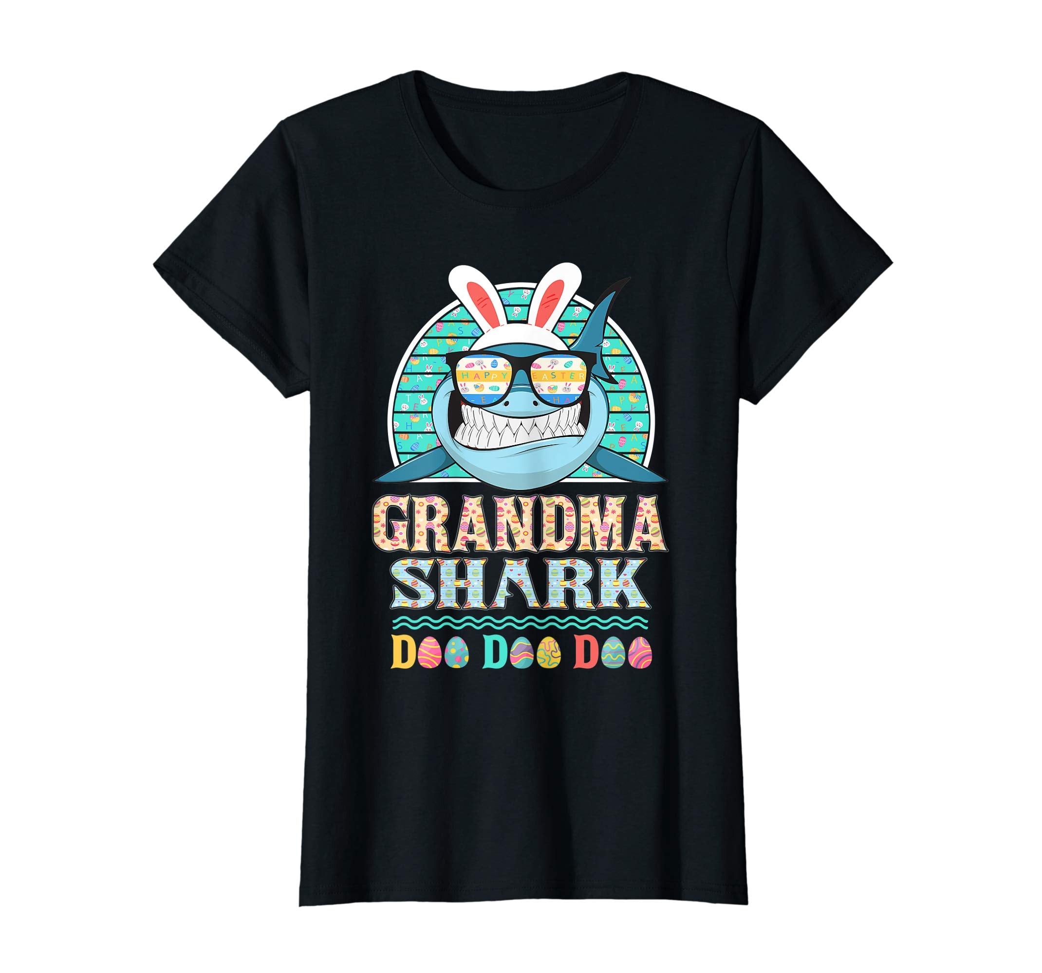 Funny Grandma Shark Happy Easter Day Gift Family Shirt
