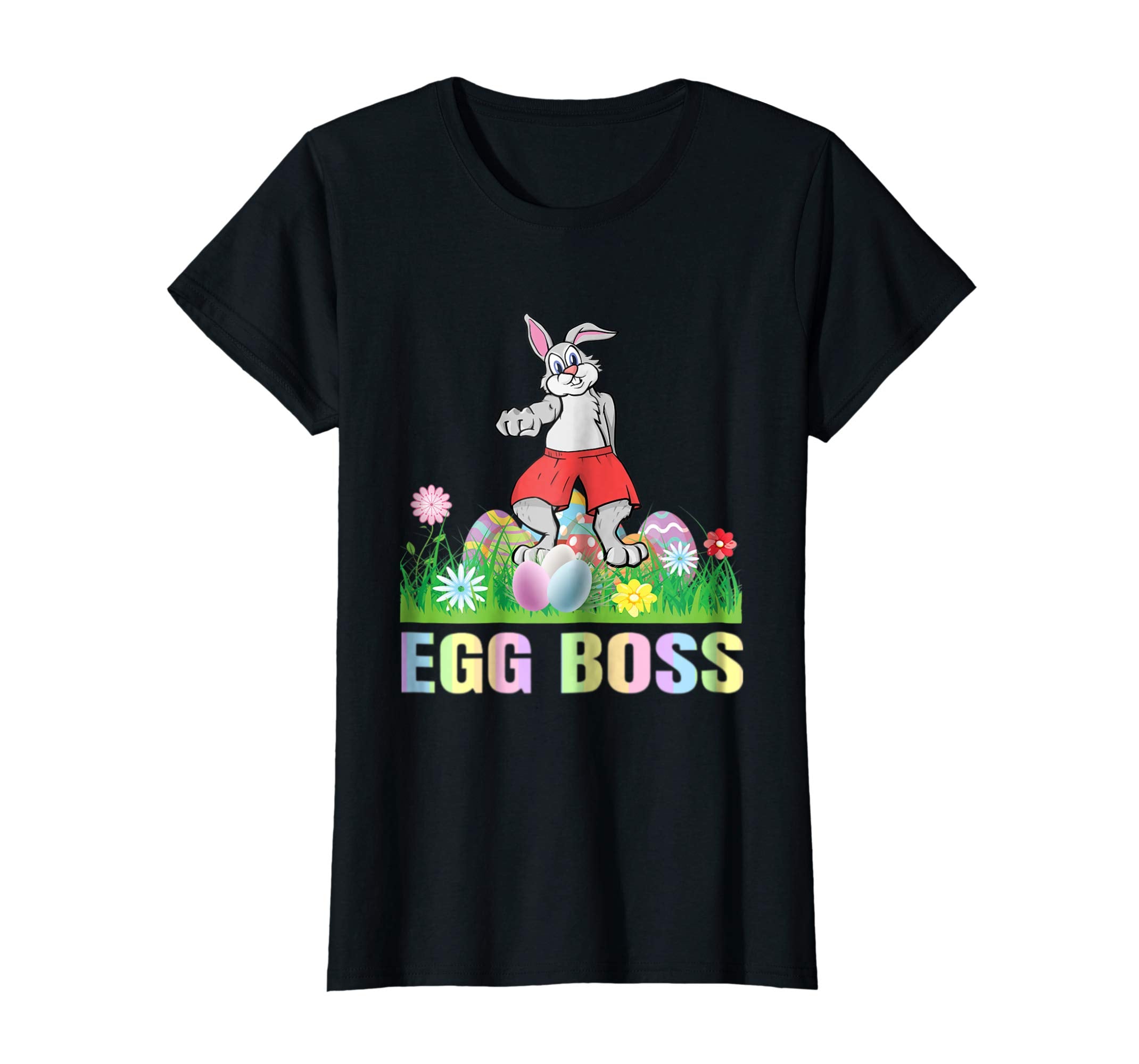 Egg Boss Easter Bunny T Shirt Kids Boys Girls