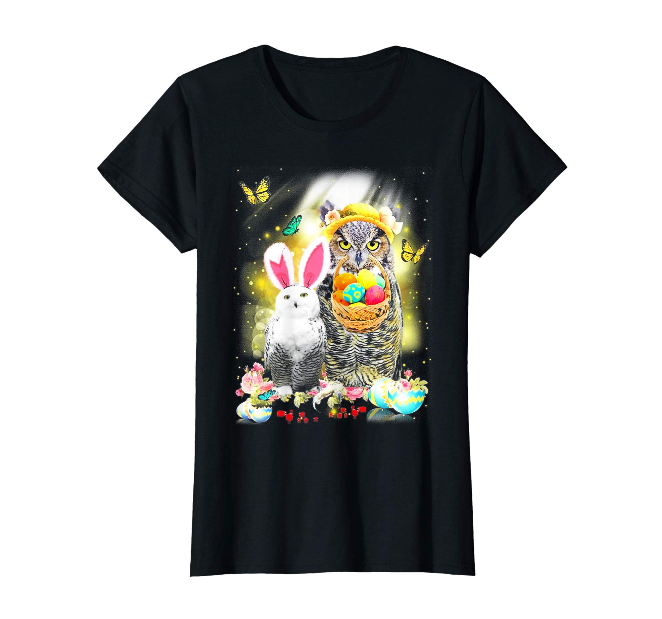 Owl Rabbit Peeps Eggs Funny Easter Lover Gift Tee Shirt
