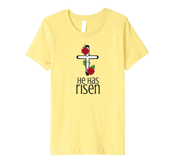 He Has Risen Cross Easter Christian Religious T-shirt