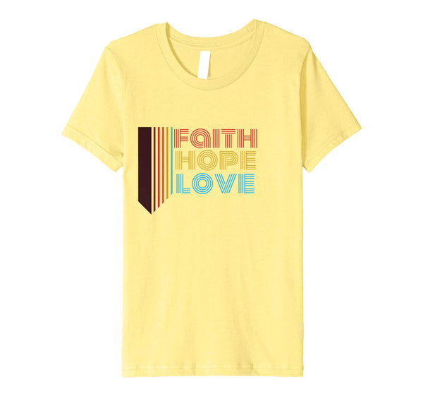 Faith Hope Love Shirt Men Women Youth Easter Vintage Retro