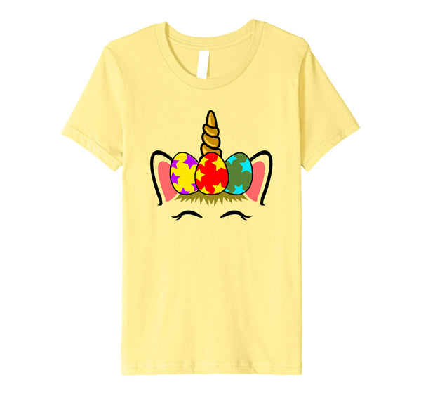 Easter Unicorn Girl Shirt | Cute Easter Painted Eggs Gift