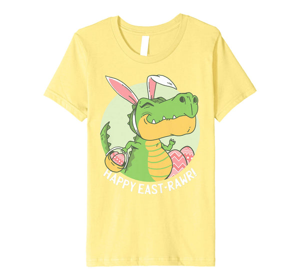 HAPPY EASTRAWR Shirt T Rex Dinosaur Easter Bunny Egg Kids