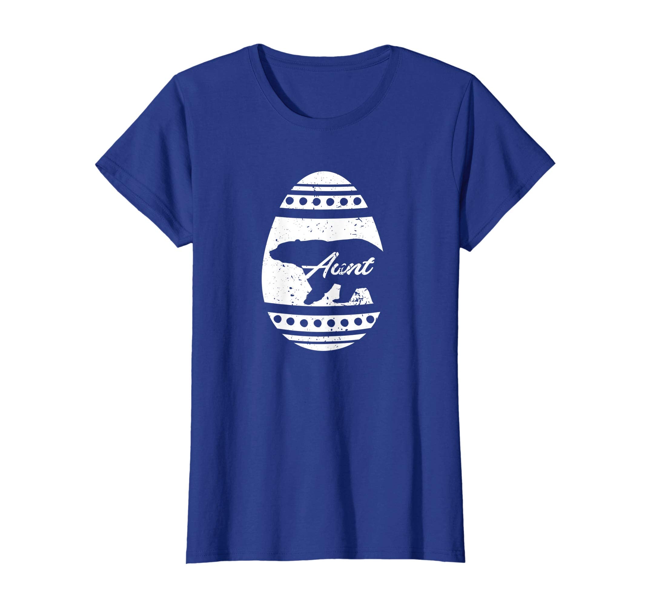 Womens Aunt Bear Easter Egg T-Shirt Easter Bunny Gift for Aunt