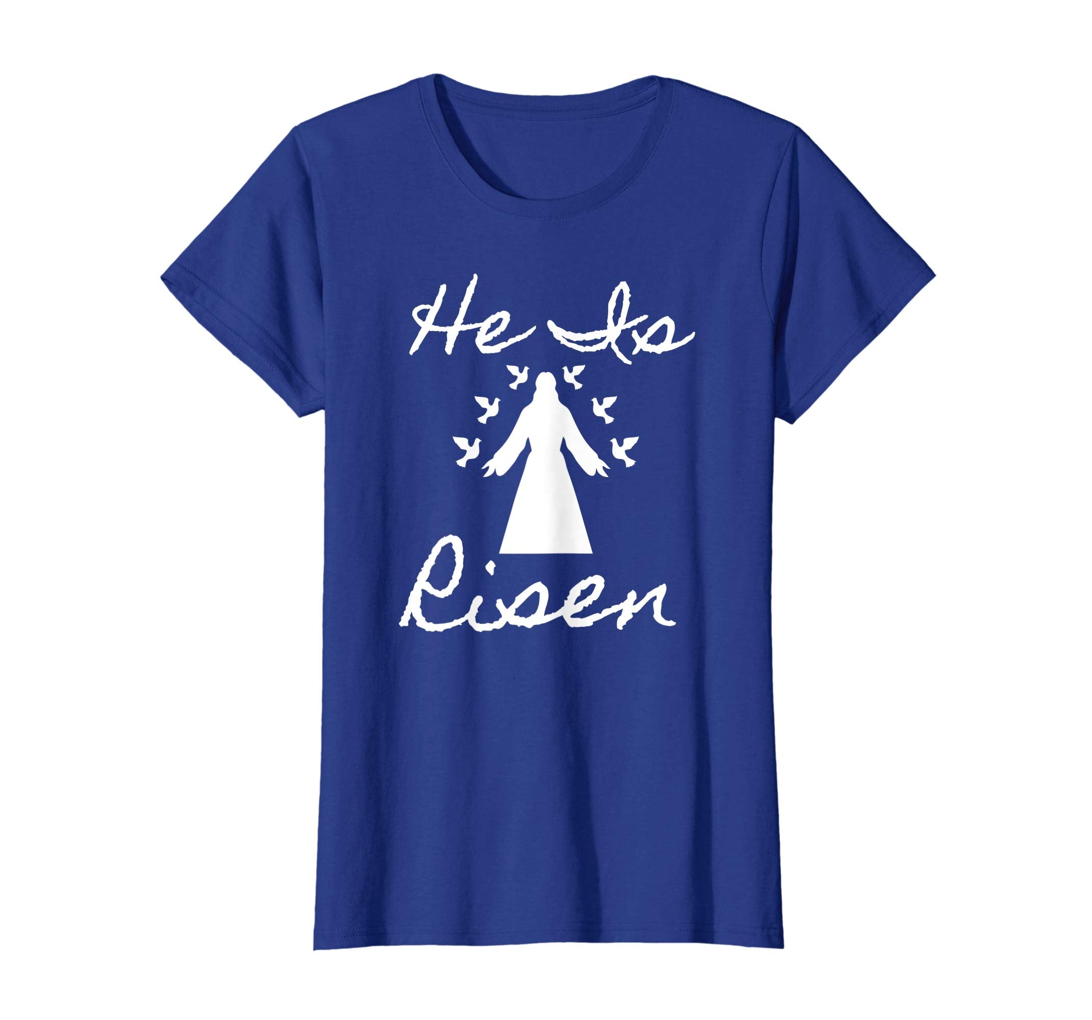 Christian Easter He Is Risen Tshirt Peace Birds and Jesus