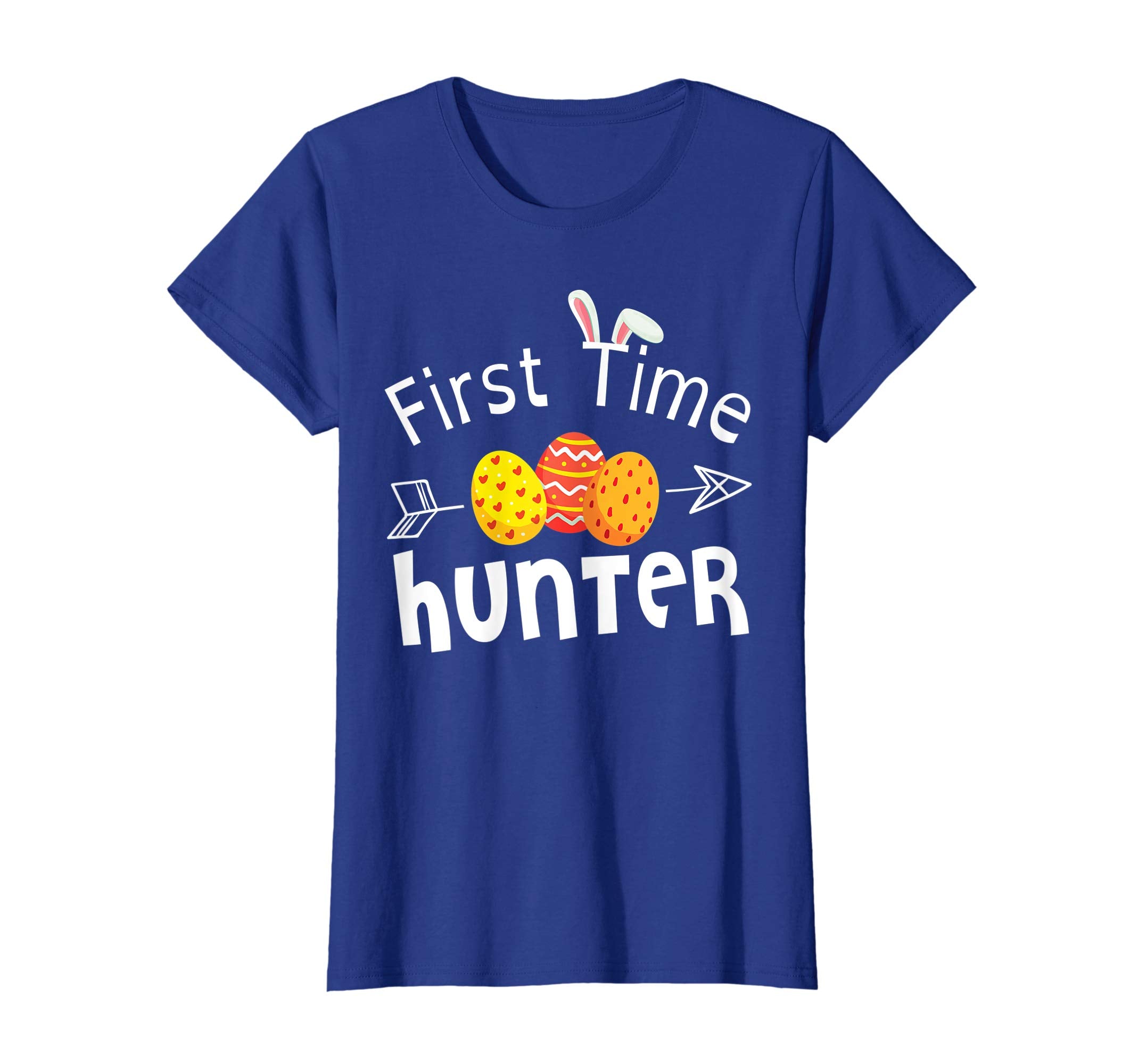 Bunny Face Arrow And Easter Eggs Shirt First Time Hunter