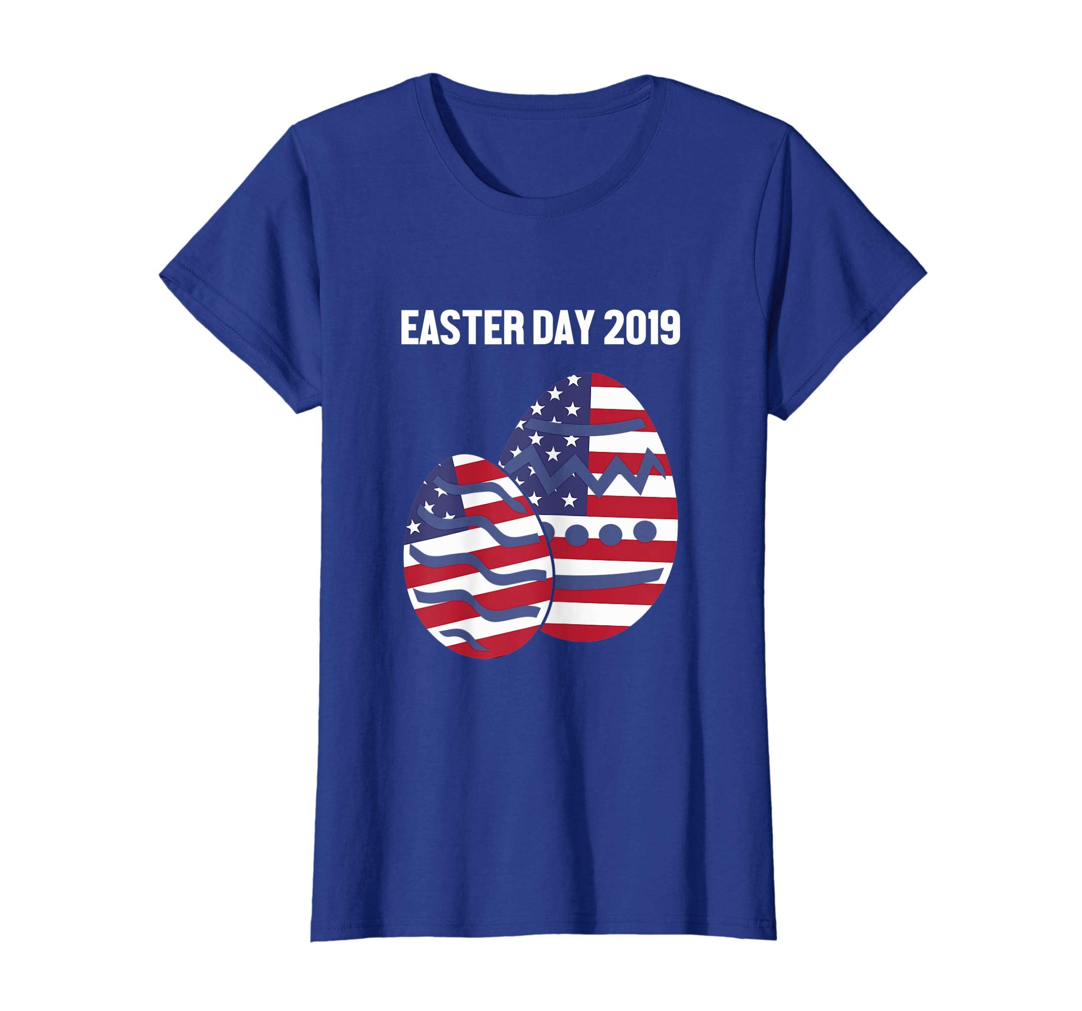 Happy Easter Day T-Shirt Gift Easter Egg American Flag Tee